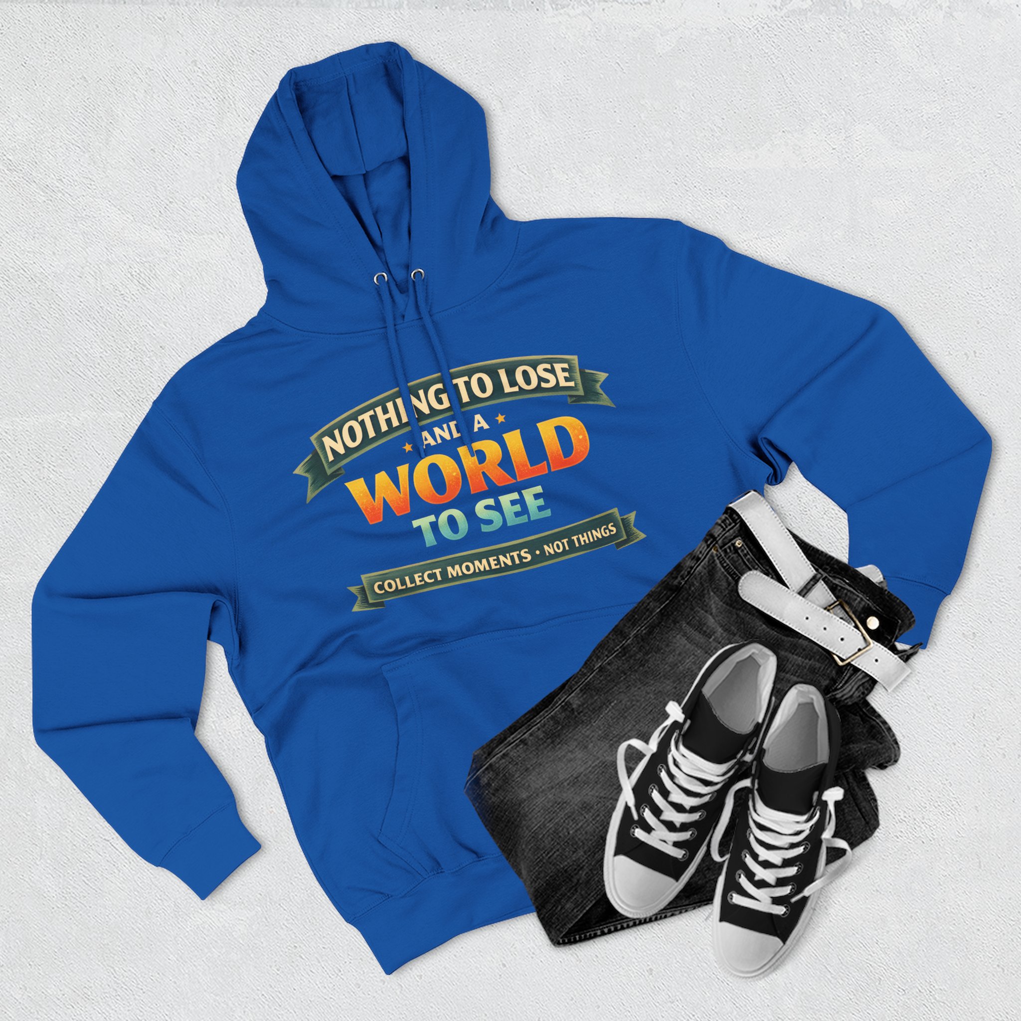 Three-Panel Fleece Hoodie - "Nothing To Lose" Design Scenic-Line