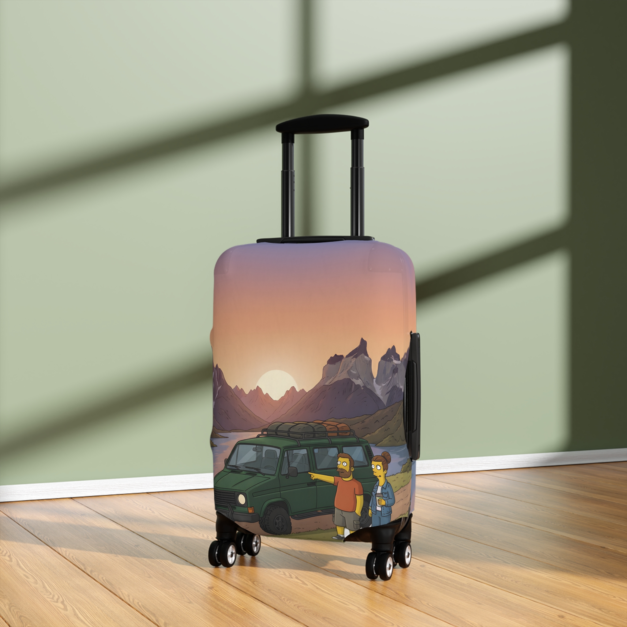 1160709254831591858_2048.jpeg Luggage Cover — Adventure Camper Sketch Travel Suitcase(Design Sitcom-Line)