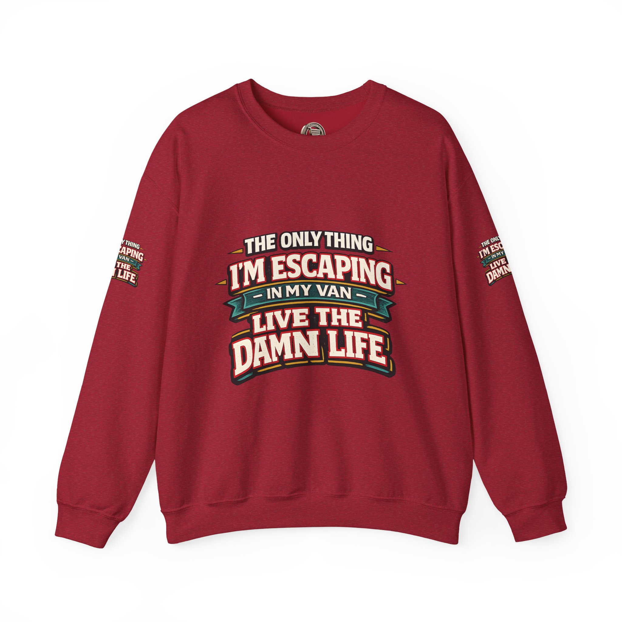 Unisex Heavy Blend™ Crewneck Sweatshirt — "The Only Thing I´m Escaping" Design F**K-Line