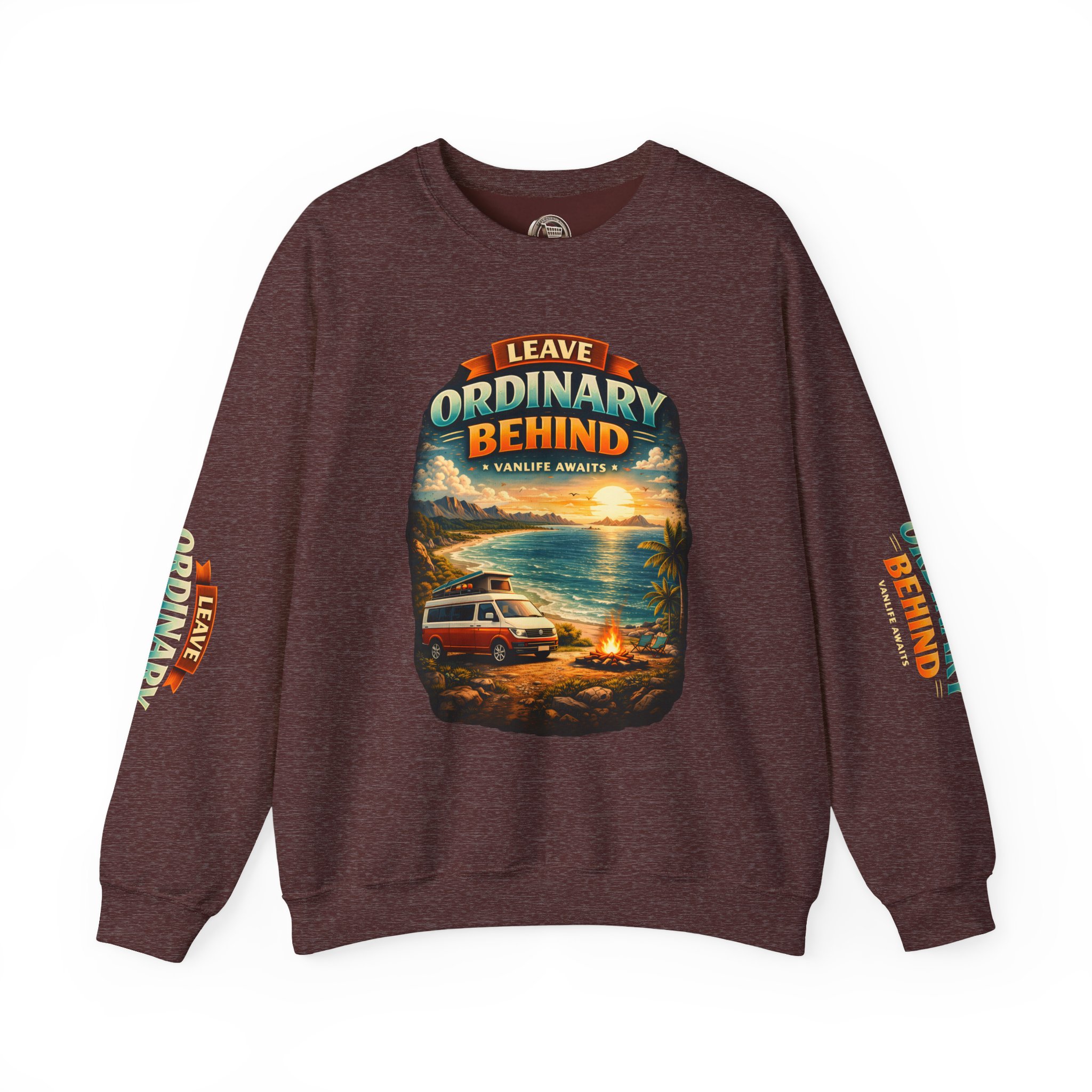 Unisex Heavy Blend™ Crewneck Sweatshirt — "Leave Ordinary Behind" Design Scenic-Line