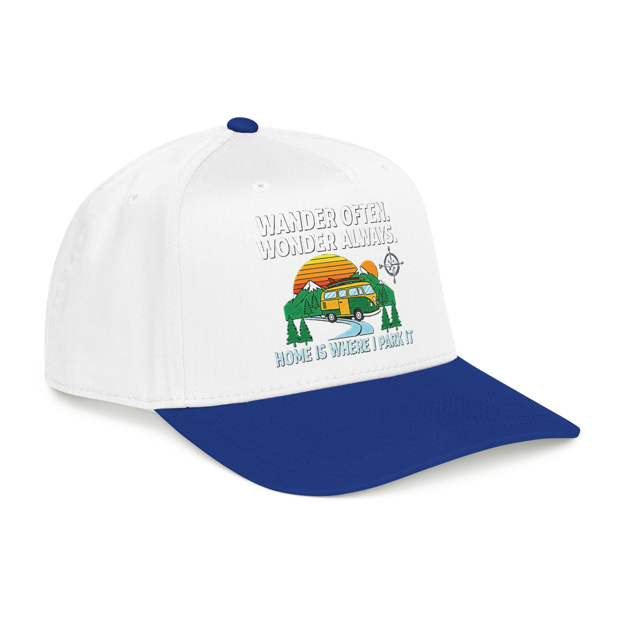 Baseball Cap — "Fueled by Exploration" Adventure Is My Compass Camper Hat