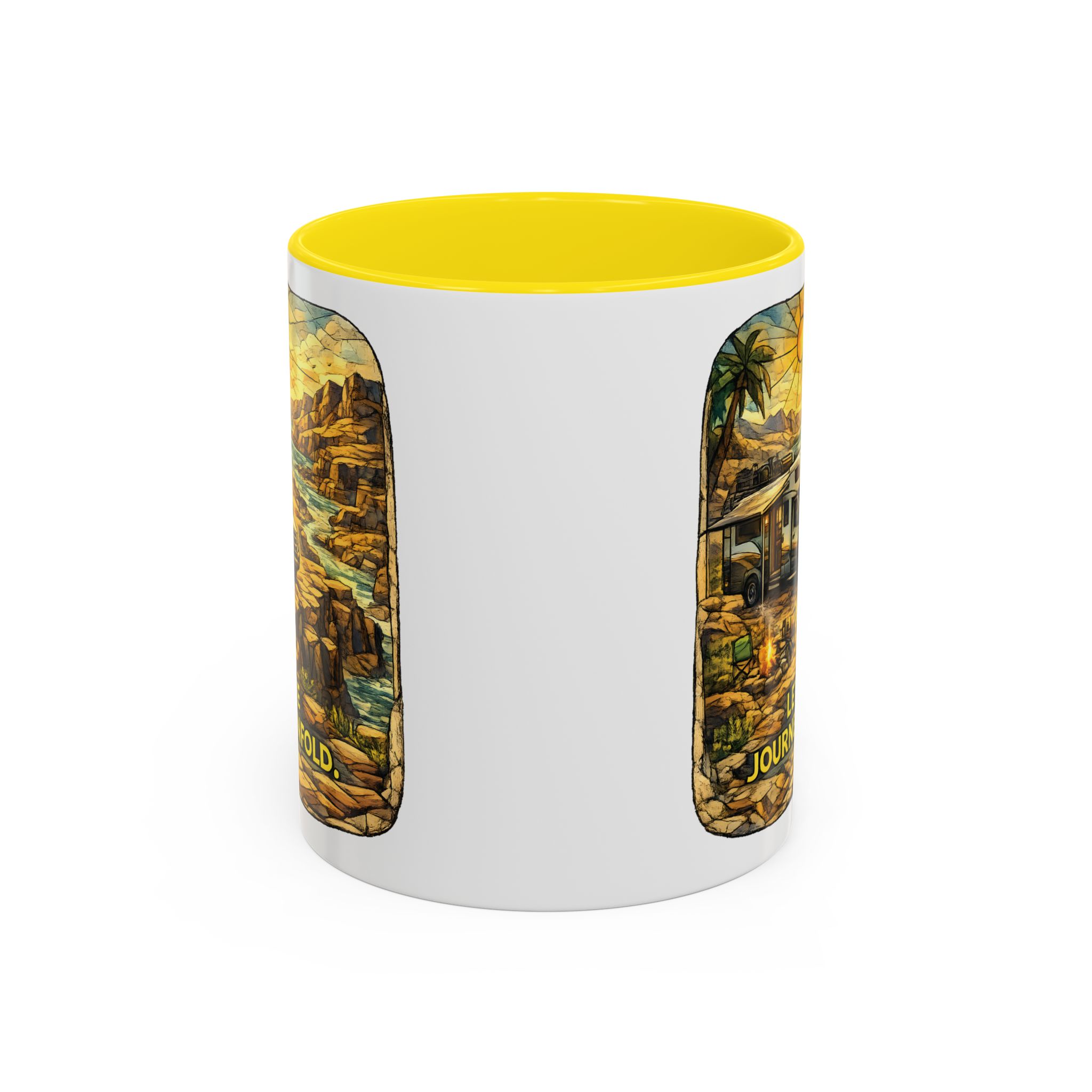 11620489508900421746_2048.jpeg Accent Coffee Mug (11, 15oz) — "Let The Journey Unfold" Design Cubic-Line