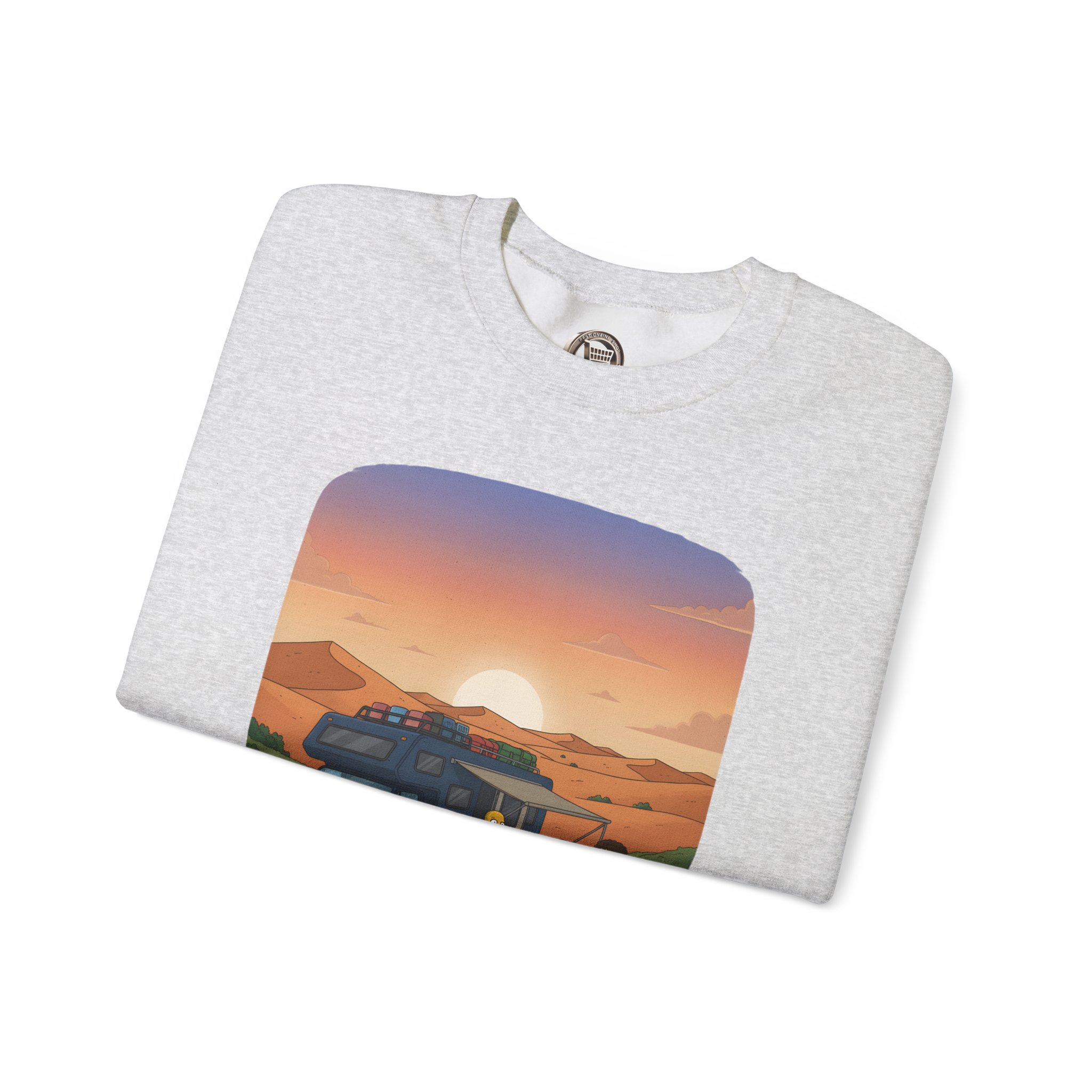Unisex Heavy Blend™ Crewneck Sweatshirt — "The World Is Your playground" Design Sitcom-Line