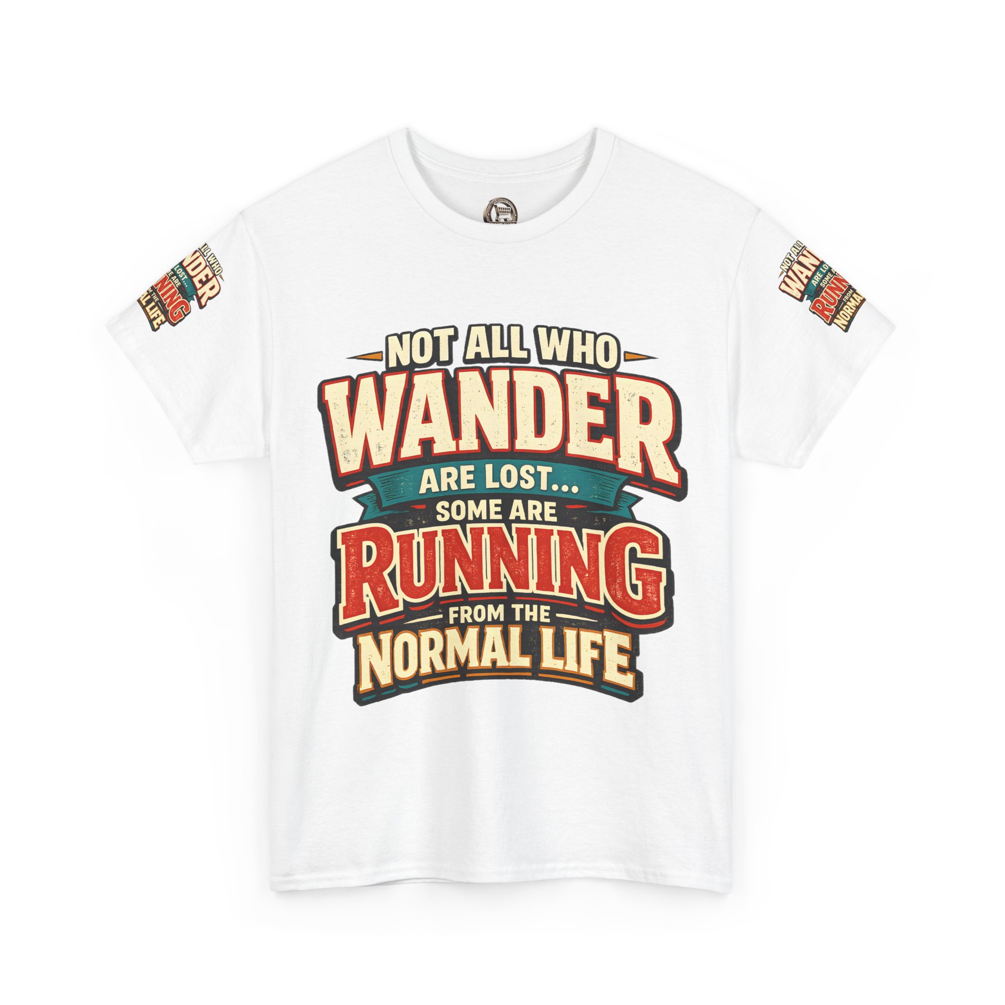 1162980569421148284_2048.jpeg Unisex Heavy Cotton Tee — "Not All Who Wander Are Lost" Design F**K-Line