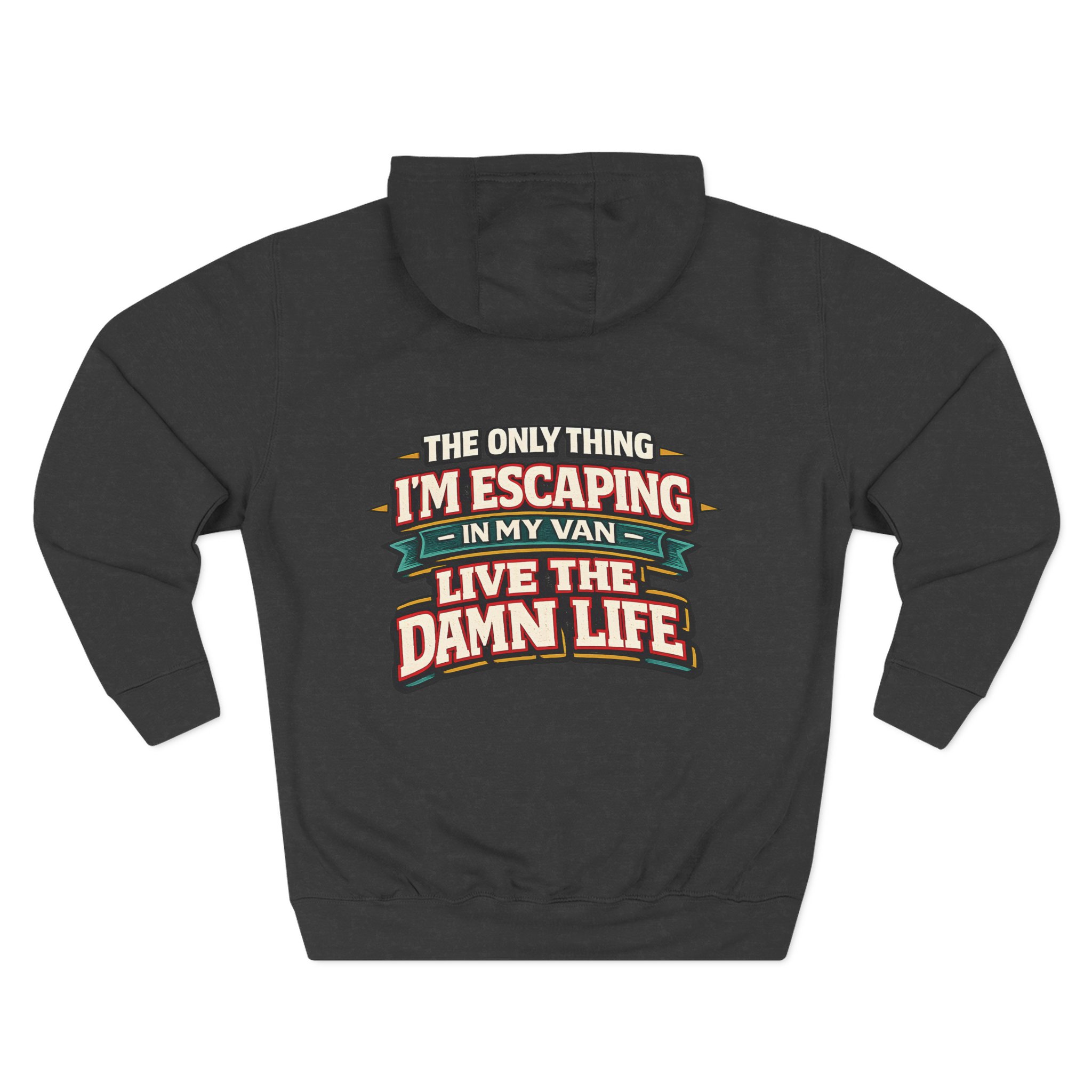 11630005342771391777_2048.jpeg Three-Panel Fleece Hoodie - "The Only Thing I´m Escaping" Design F**K-Line