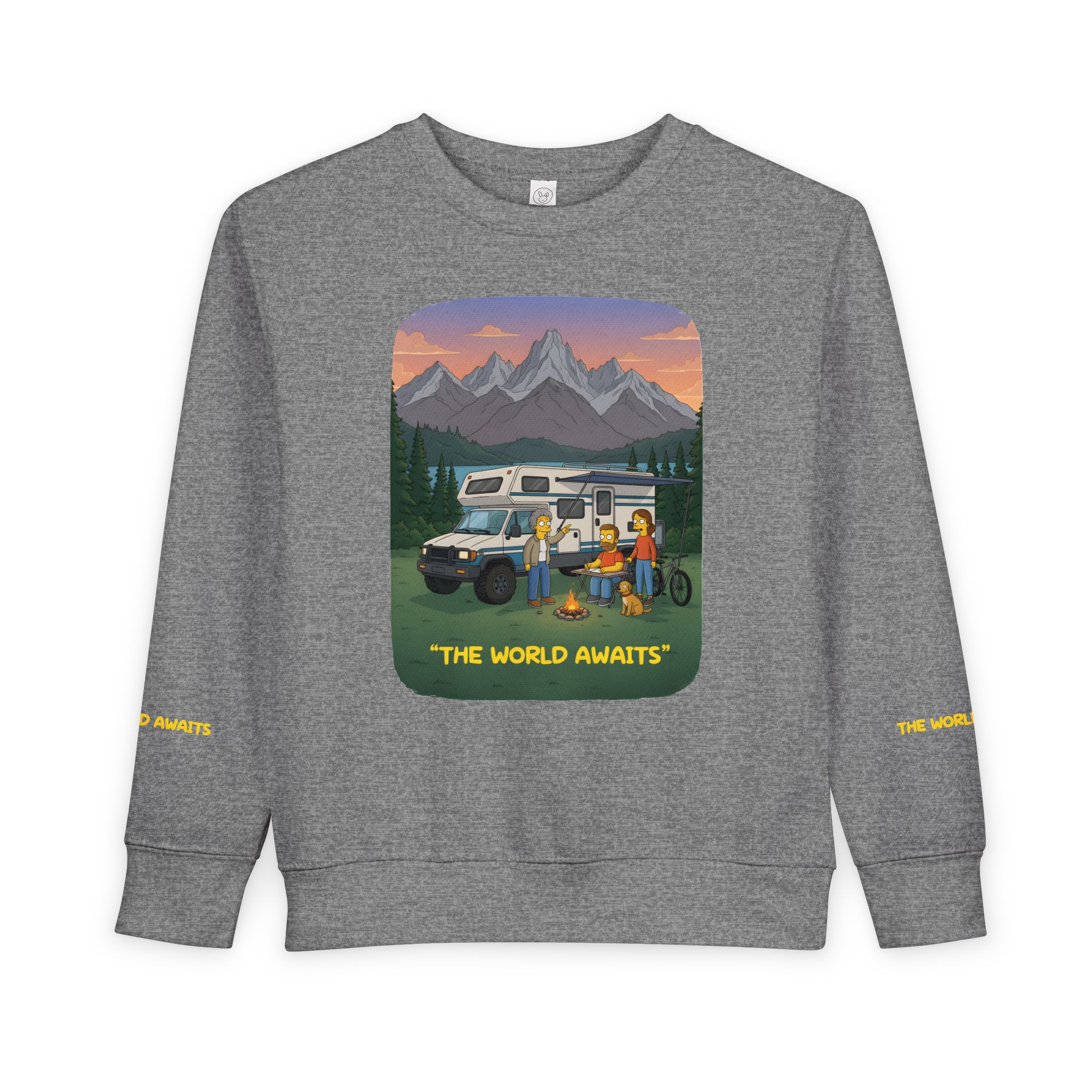 Toddler Sweatshirt - "The World Awaits" (Design Sitcom-Line)