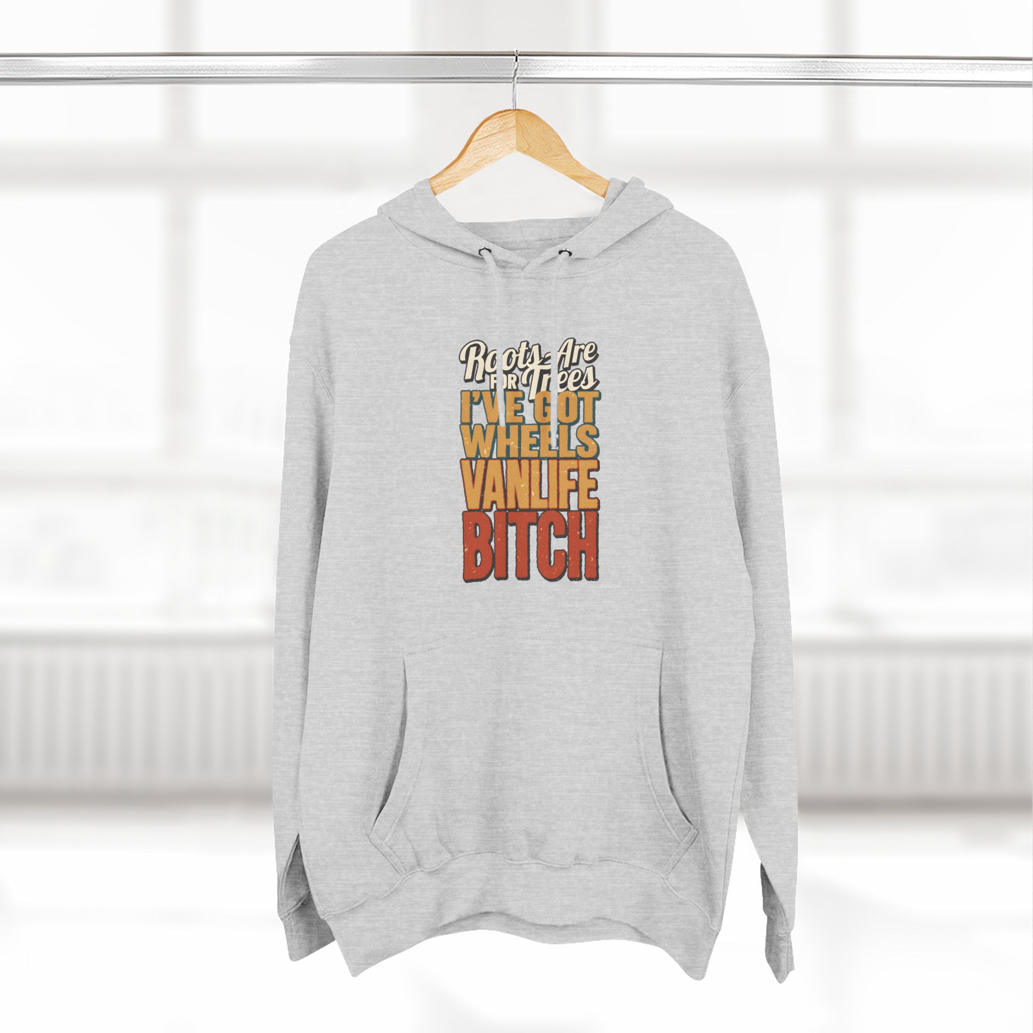 Three-Panel Fleece Hoodie - "Roots Are For Trees" Design F**K-Line