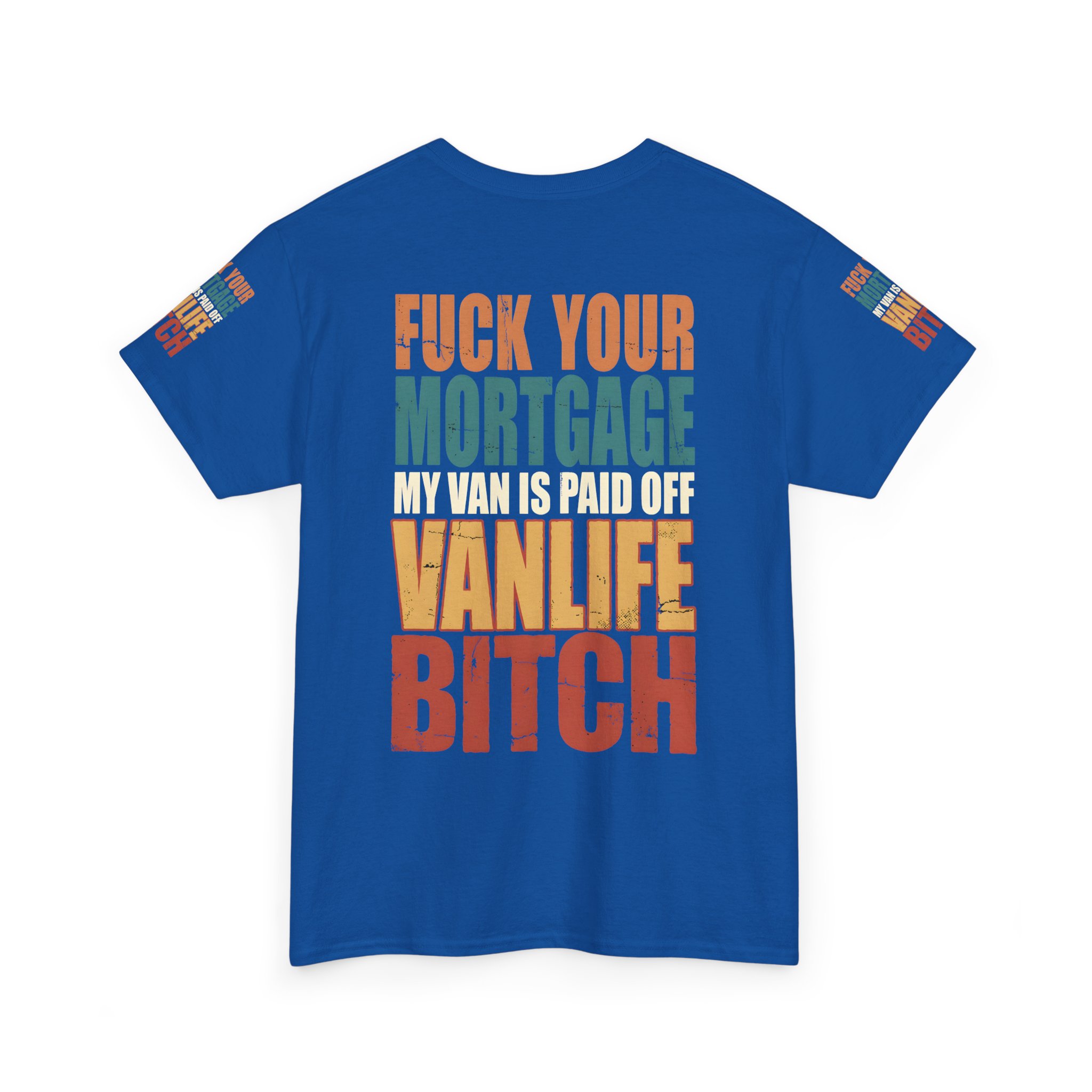 Unisex Heavy Cotton Tee — "Fuck Your Mortgage" Design F**K-Line
