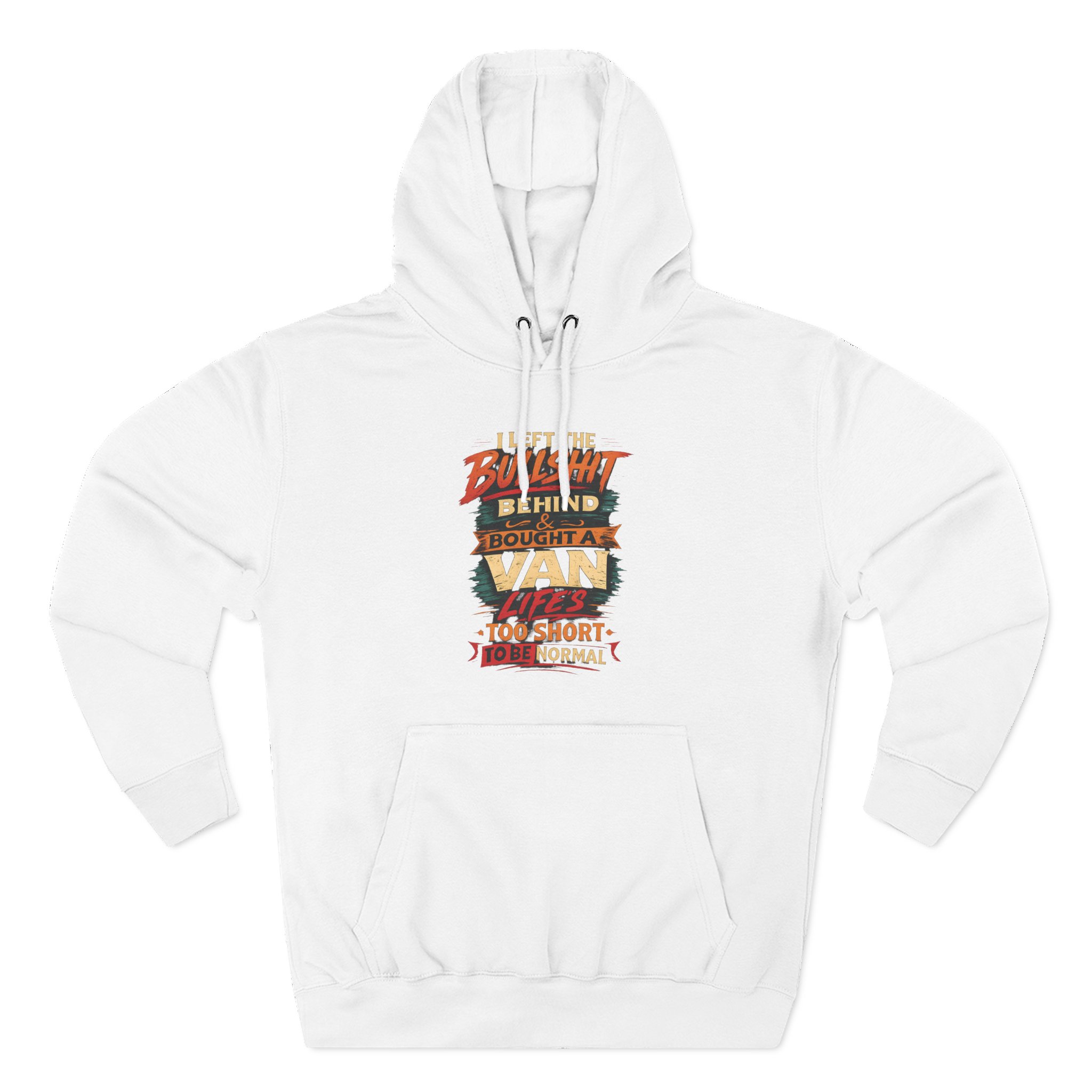 Three-Panel Fleece Hoodie - "I Left The Bullshit" Design F**K-Line