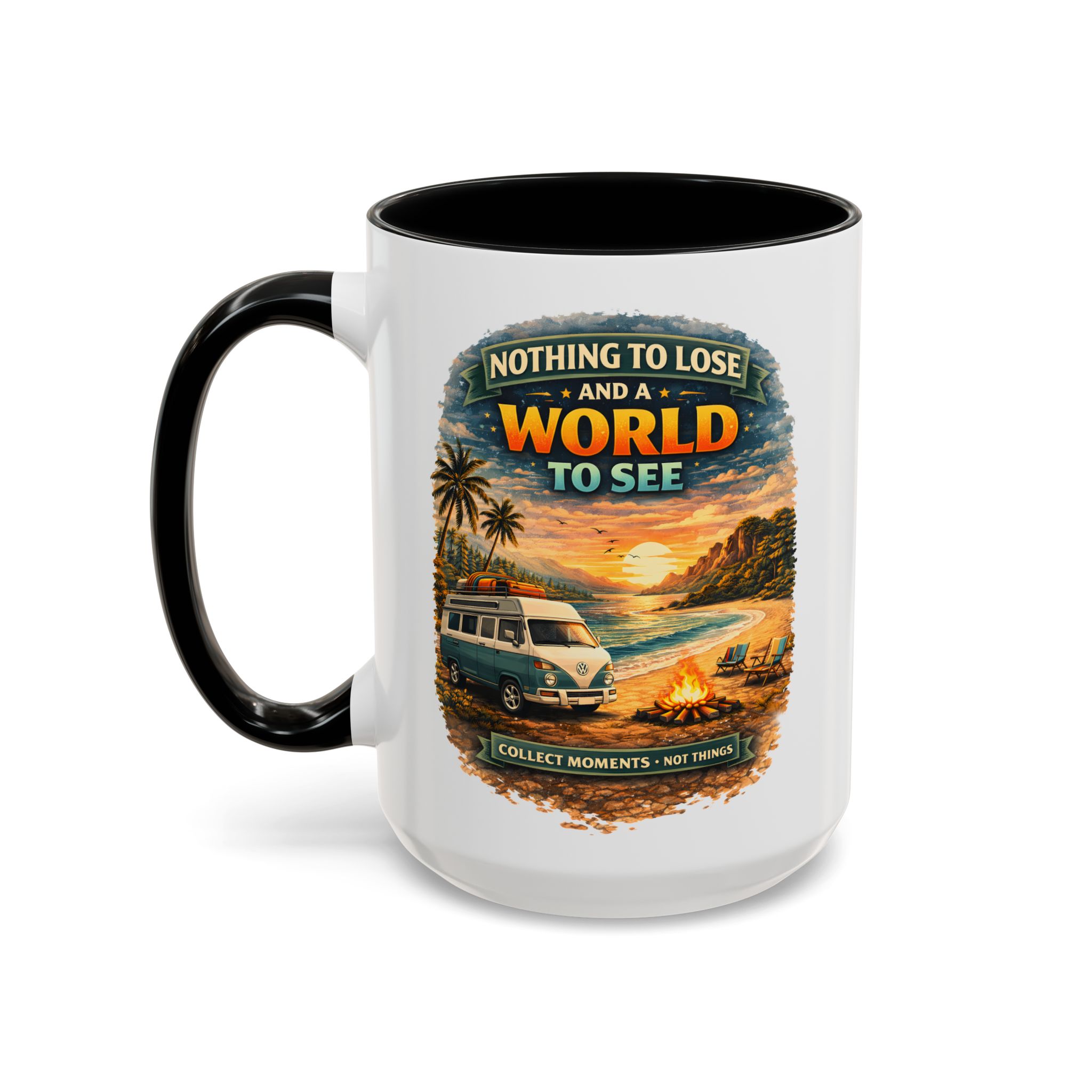 Accent Coffee Mug (11, 15oz) — "Nothing To Lose" Design Scenic-Line