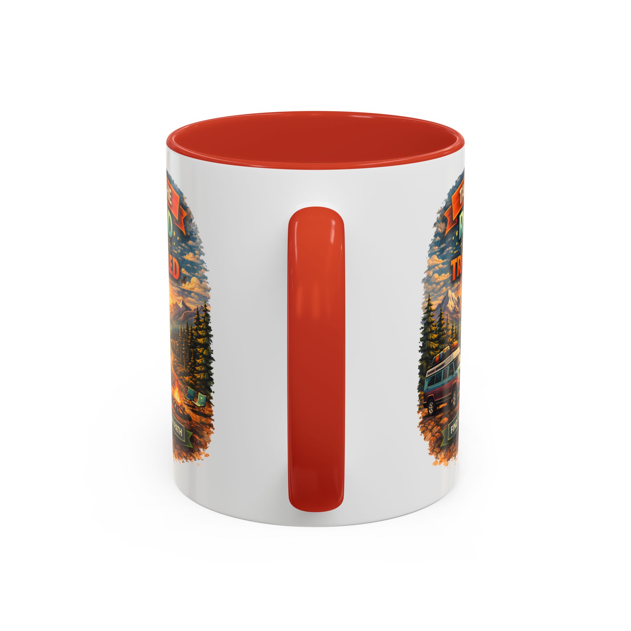 11656158617603365318_2048.jpeg Accent Coffee Mug (11, 15oz) — "Take The Road Less Traveled" Design Scenic-Line