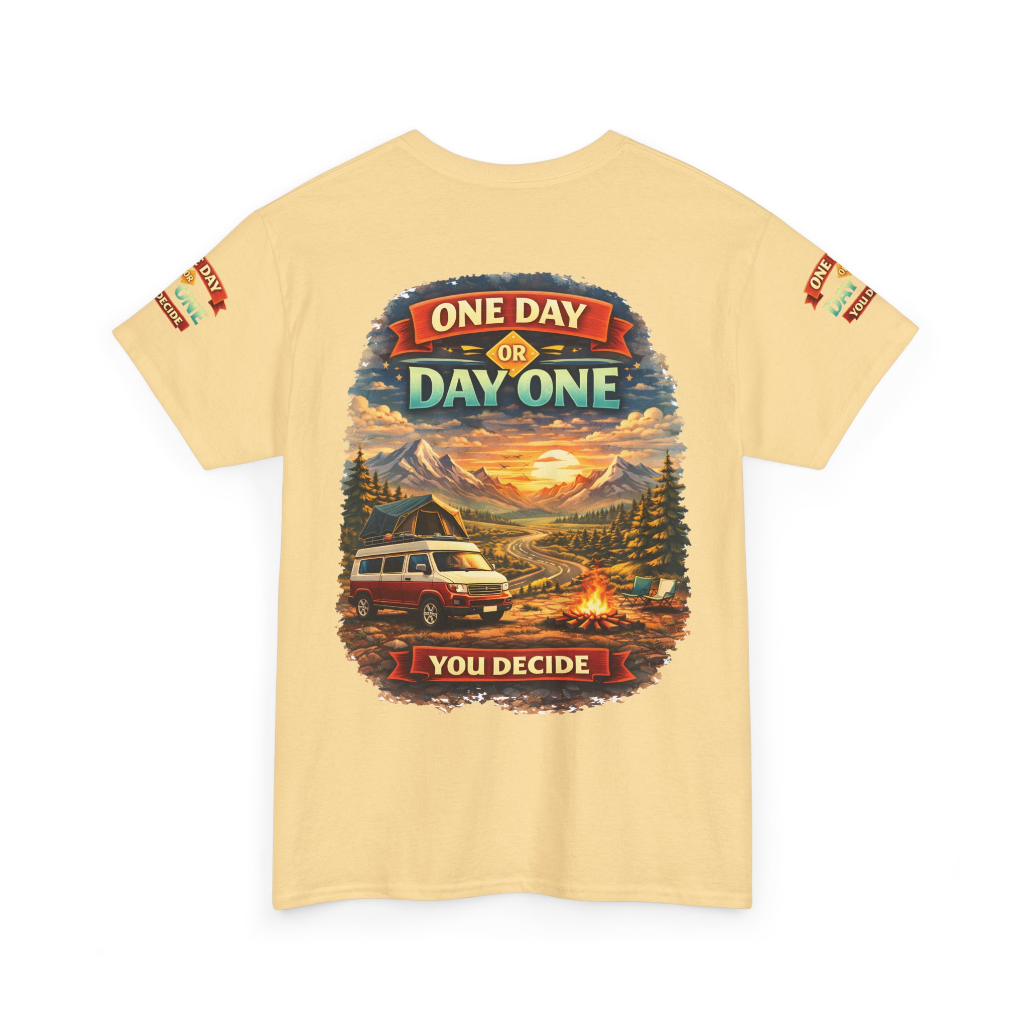 11659180120385979871_2048.jpeg Unisex Heavy Cotton Tee — "One Day Or Day One" Design Scenic-Line