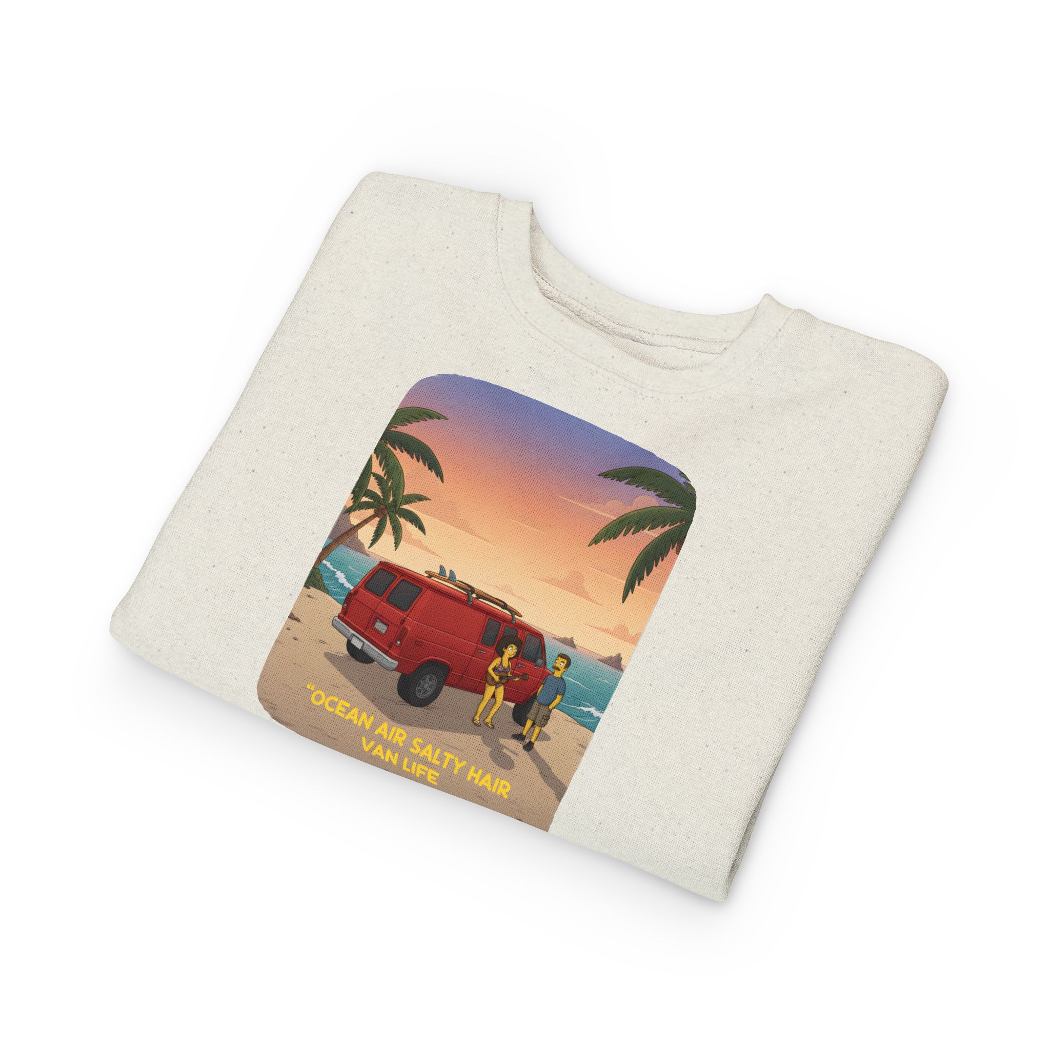 Toddler Sweatshirt - "Ocean Air Salty Hair Van Life" (Design Sitcom-Line)
