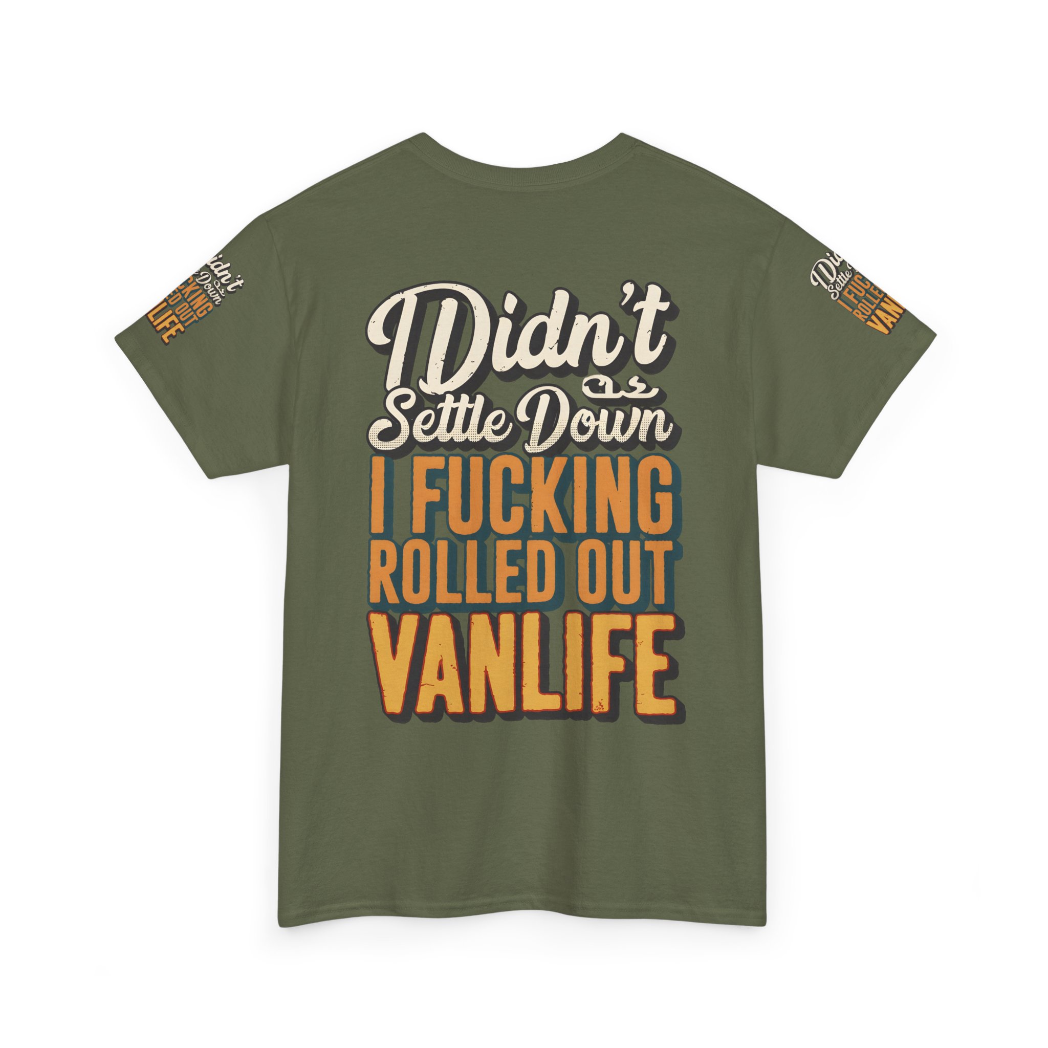 11665171926307756023_2048.jpeg Unisex Heavy Cotton Tee — "Dind´t Settle Down" Design F**K-Line