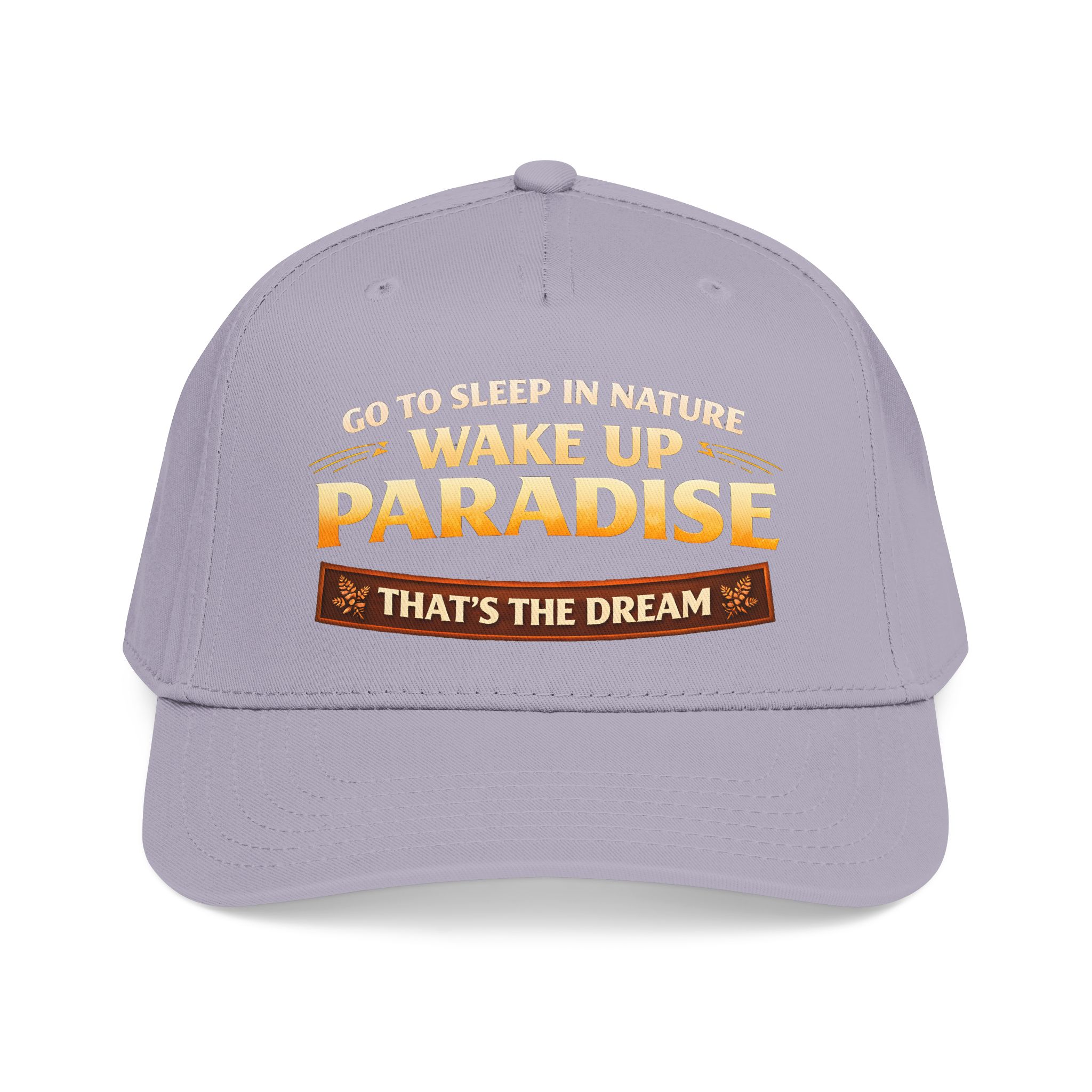 Baseball Cap - "Go sleep Nature-Wake Up Paradise" Design Scenic-Line
