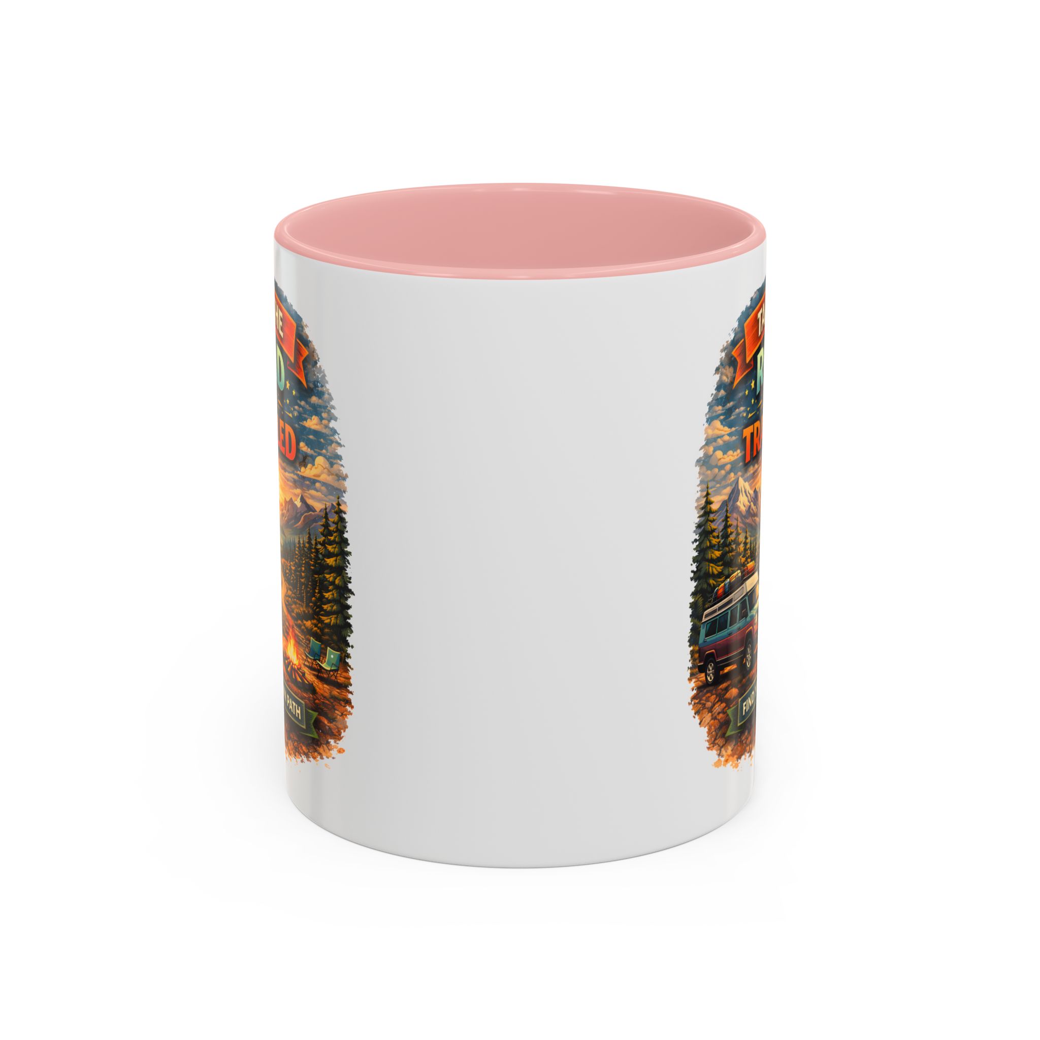 11672499193005432148_2048.jpeg Accent Coffee Mug (11, 15oz) — "Take The Road Less Traveled" Design Scenic-Line