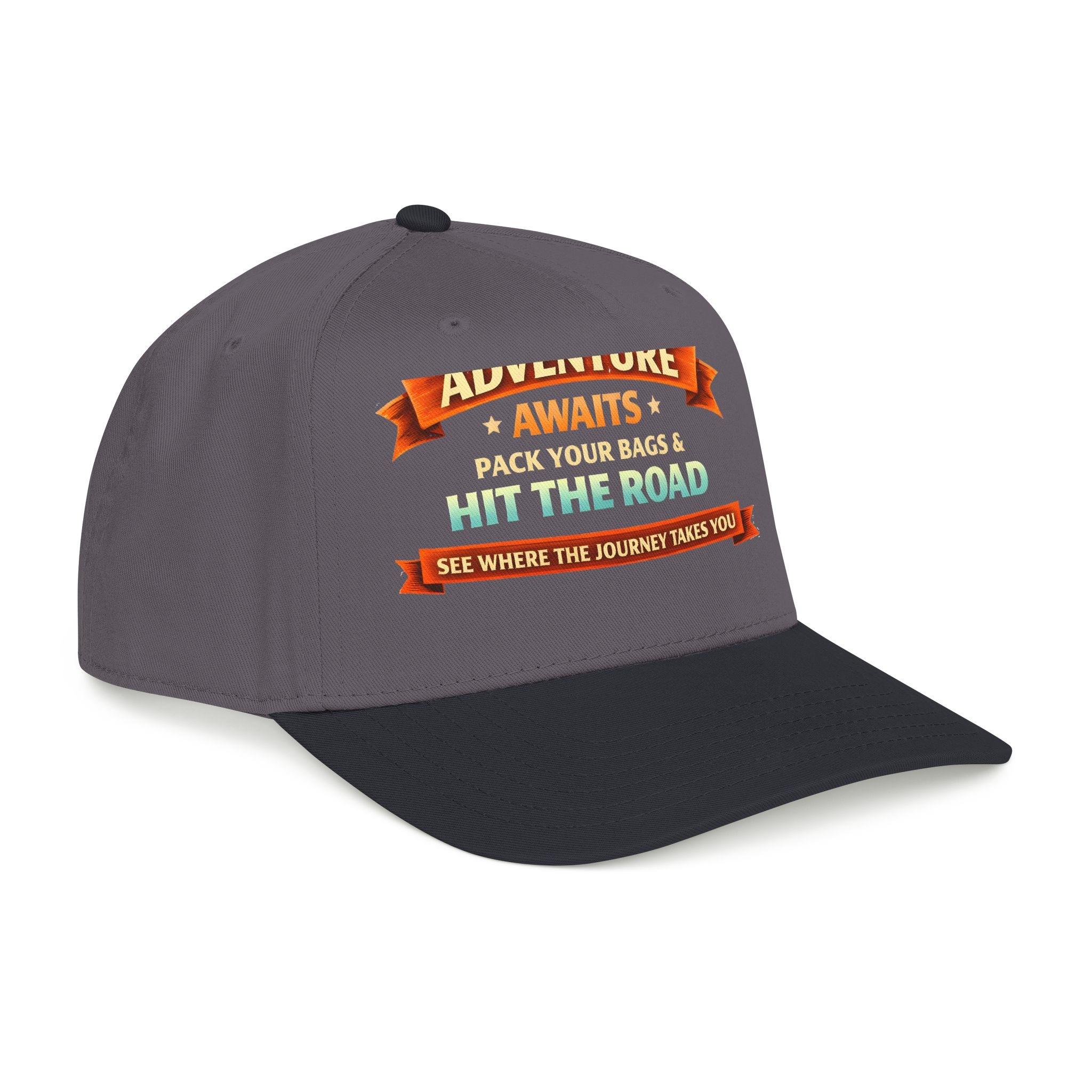Baseball Cap - "Adventure Awaits-Pack Your Bags" Design Scenic-Line