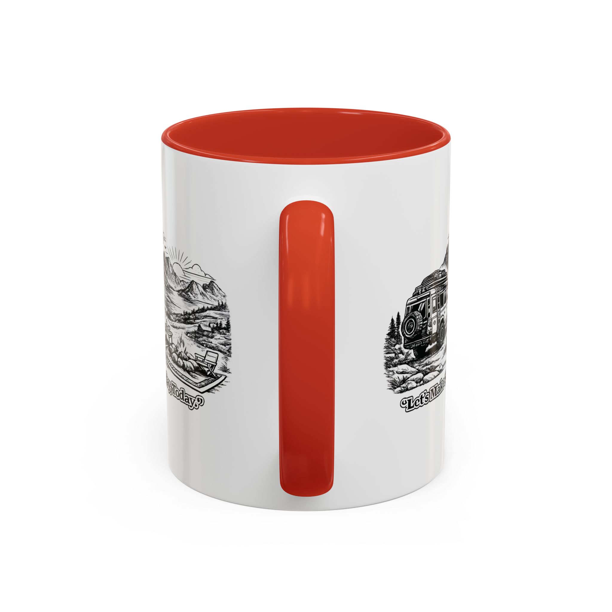 Accent Coffee Mug (11, 15oz) — "Lets make Someday, Today?" Design Minimal-Line