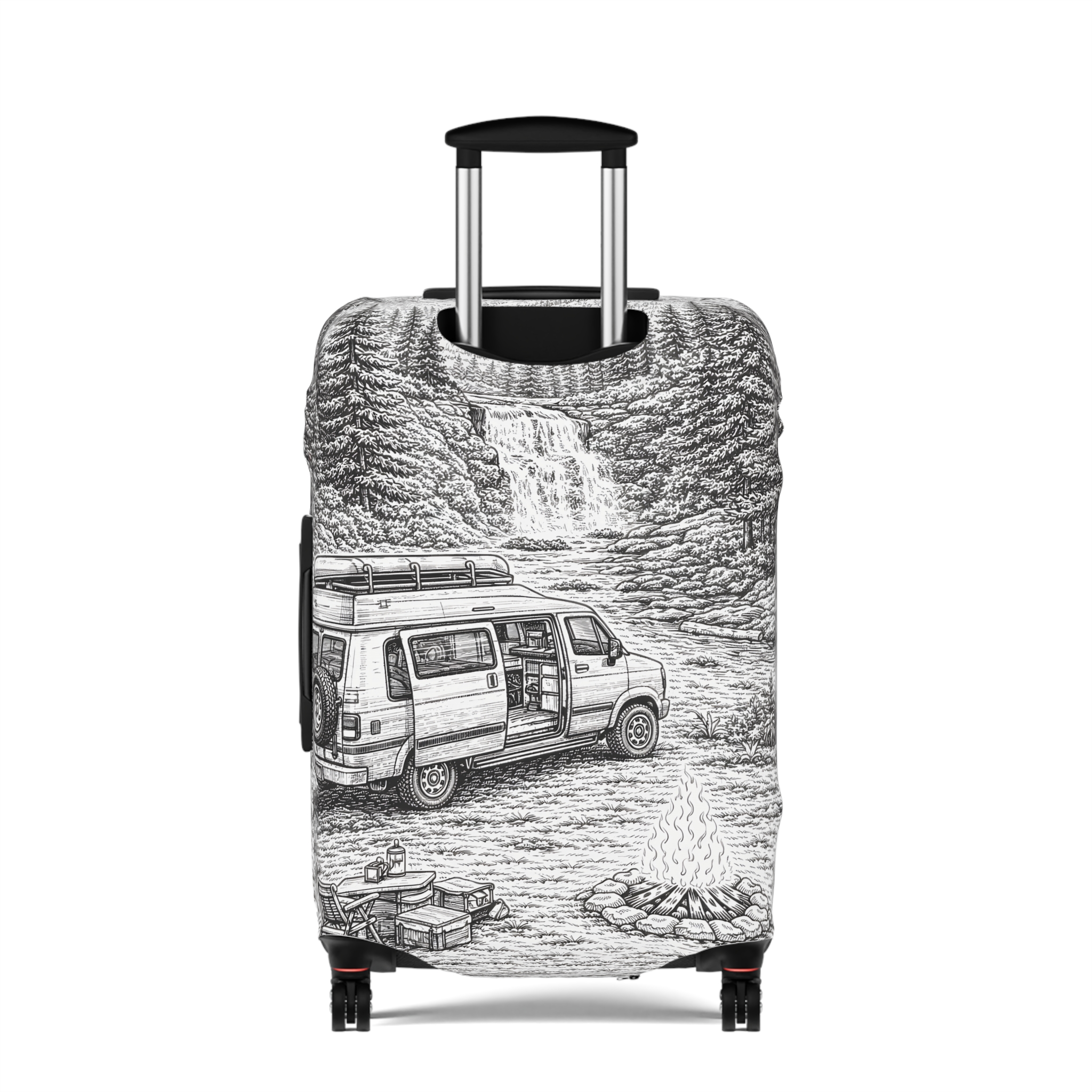 11690462069831956017_2048.jpeg Luggage Cover — Adventure Camper Sketch Travel Suitcase