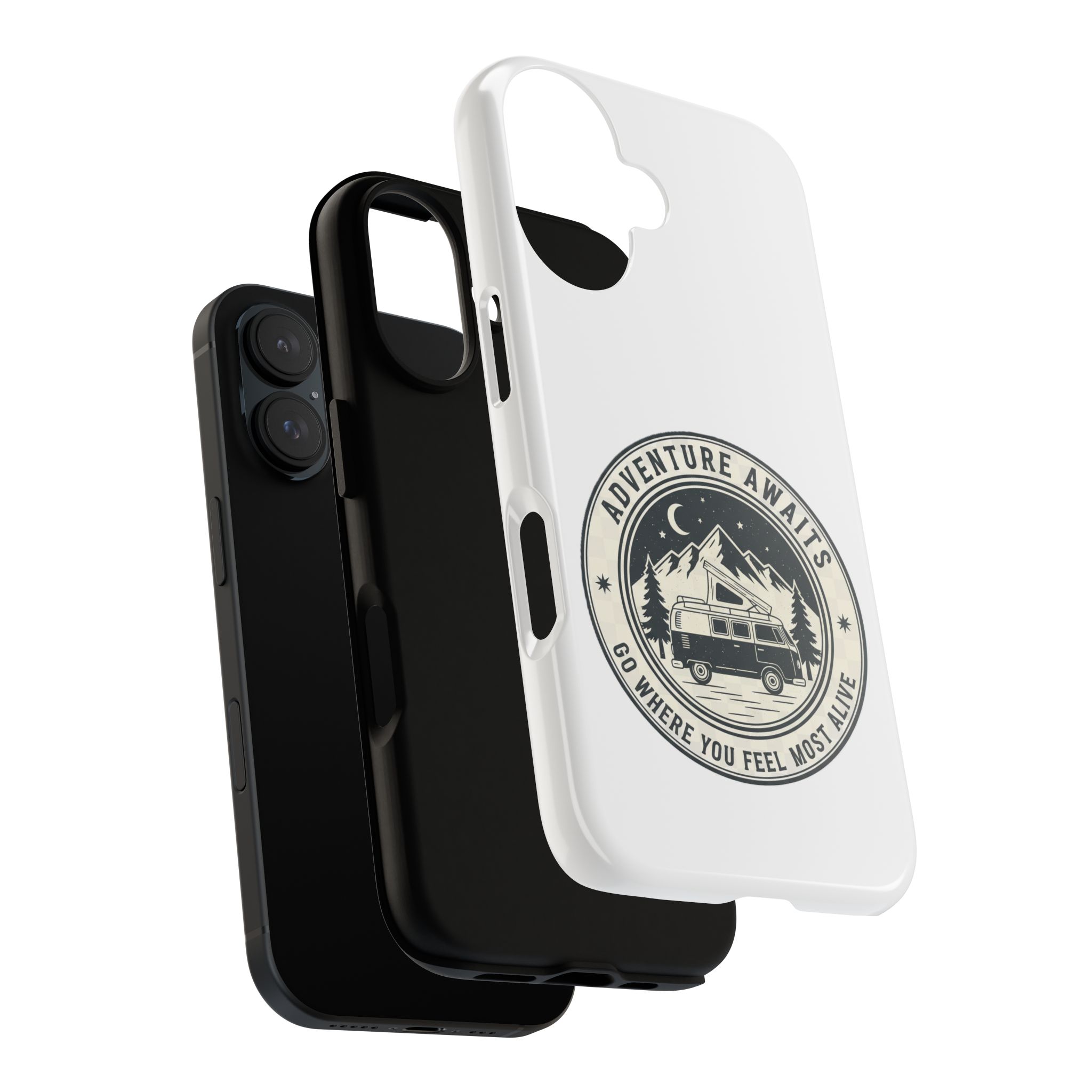 Phone Case — "Adventure Awaits-Go Where You Feel Most Alive" Camper Van Design