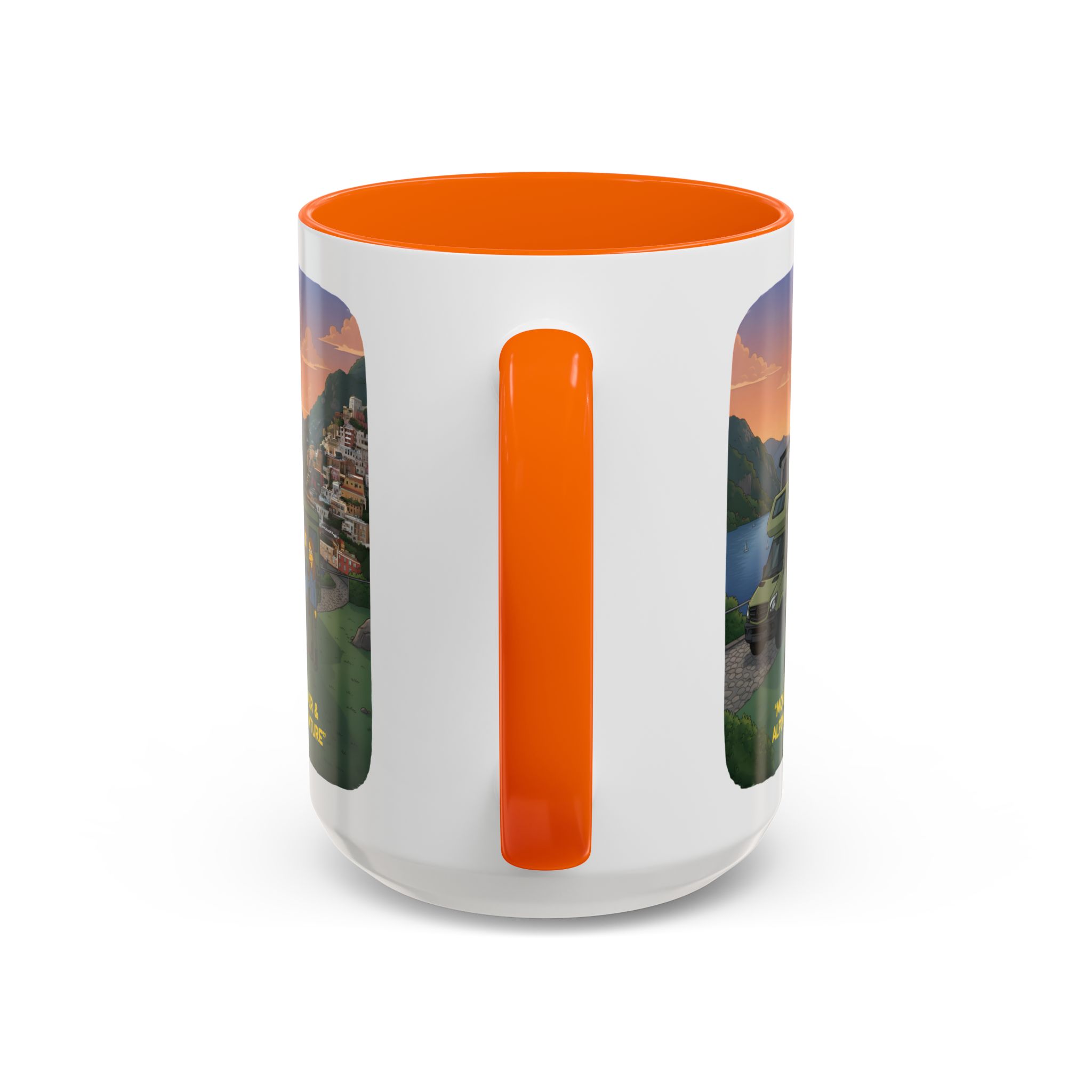Accent Coffee Mug (11, 15oz) — "Mountain Air And Alpine Adventure"" Design Sitcom-Line