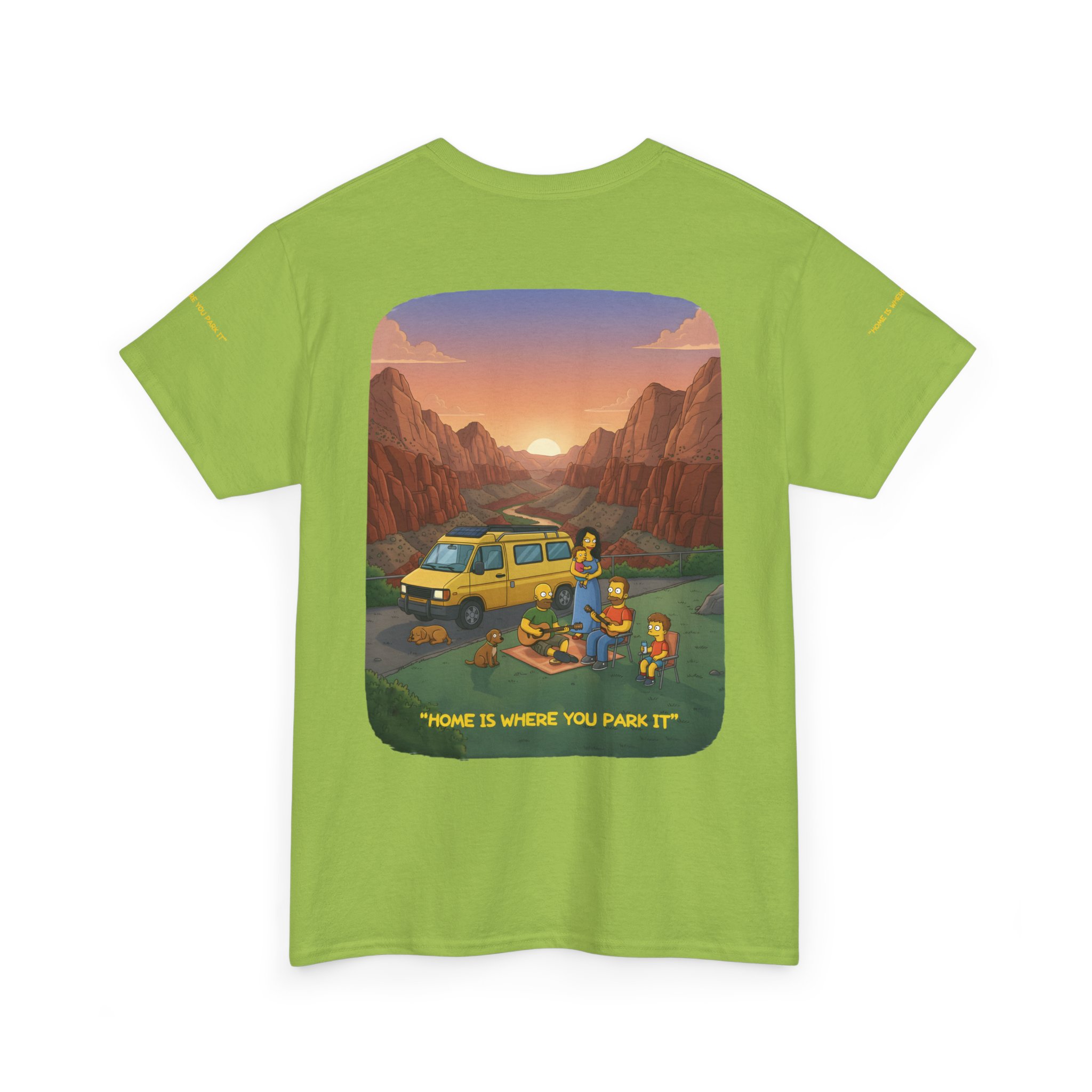Unisex Heavy Cotton Tee — "Home Is Where You Park It" Design Sitcom-Line