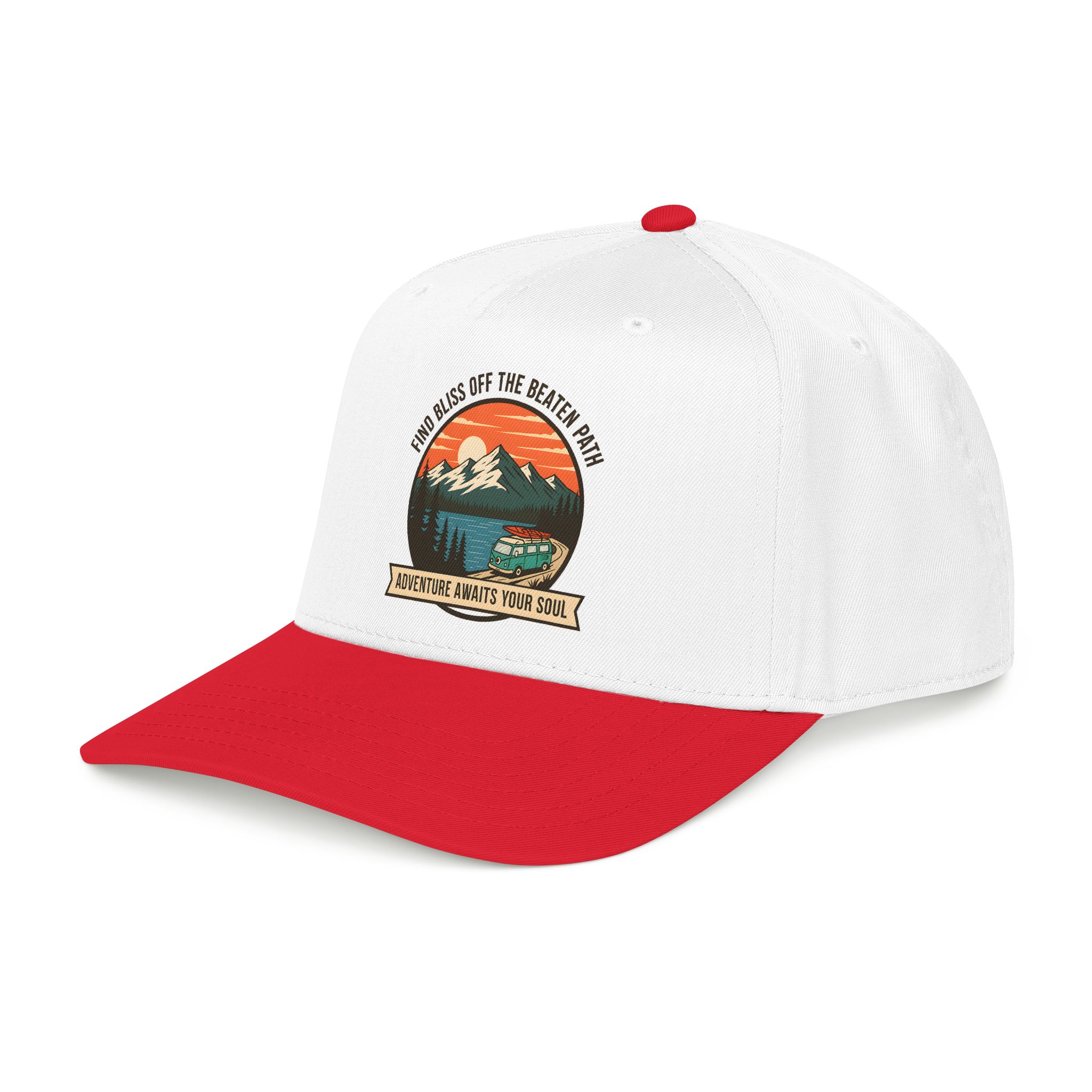 11710828965356067717_2048.jpeg Baseball Cap — "Find Bliss of the beaten patch-Adventure Awaits Your Soul" Vintage Mountain Camp Camper Design