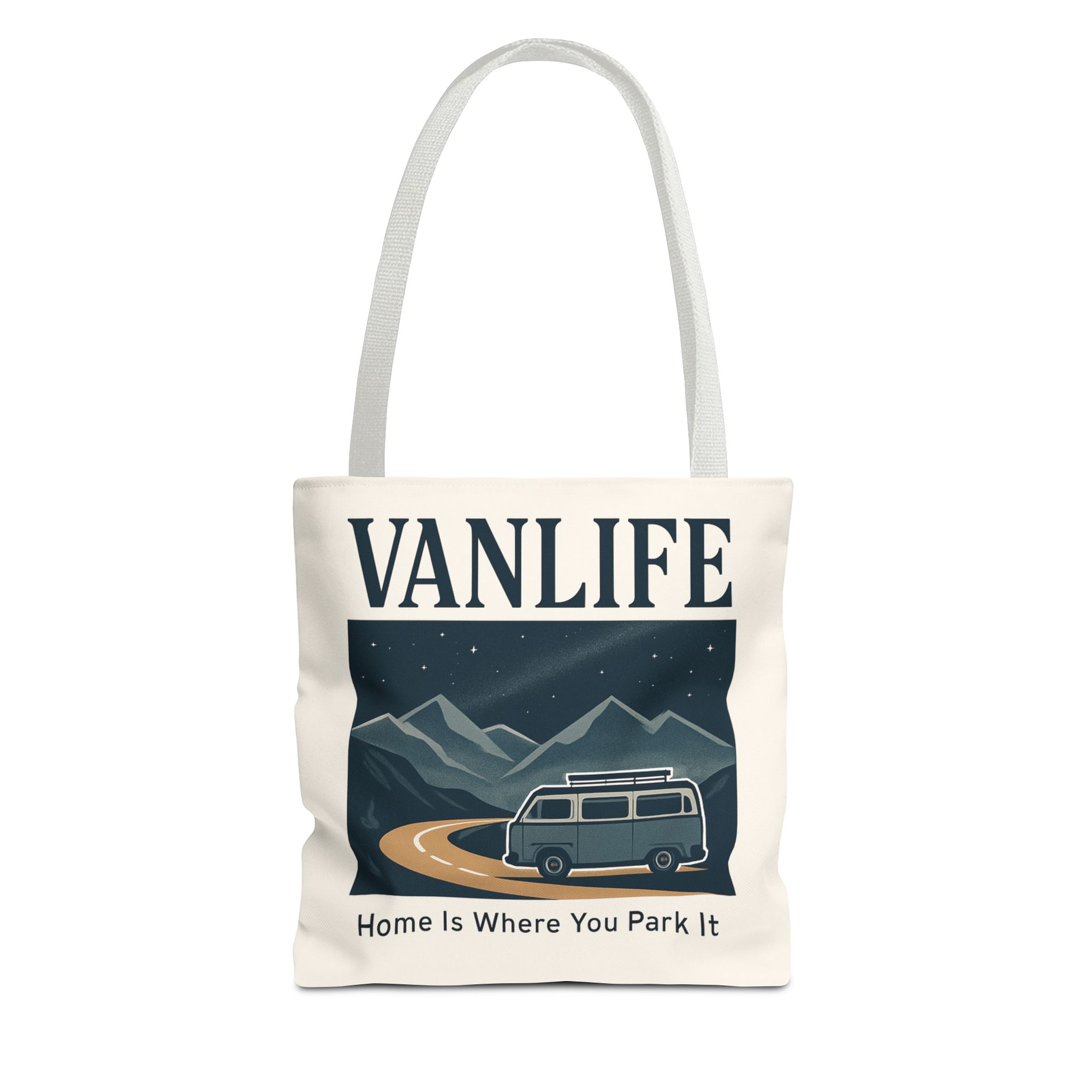 Vanlife Tote Bag — "Vanlife - Home Is Where You Park It" Campervan Beach/Adventure Tote