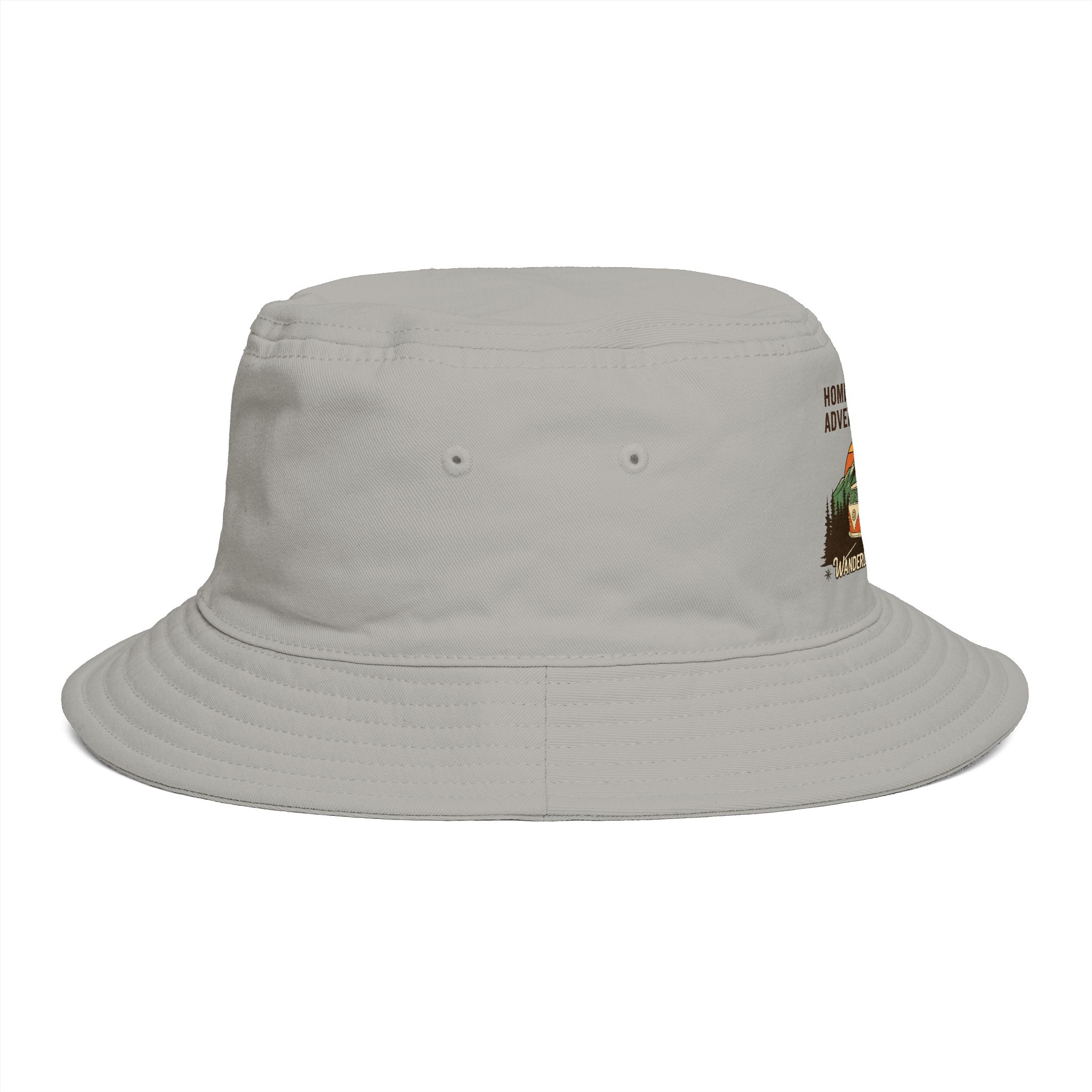 Bucket Hat — Wanderlust Camper Design (“Home is Where You Adventure Awaits”)