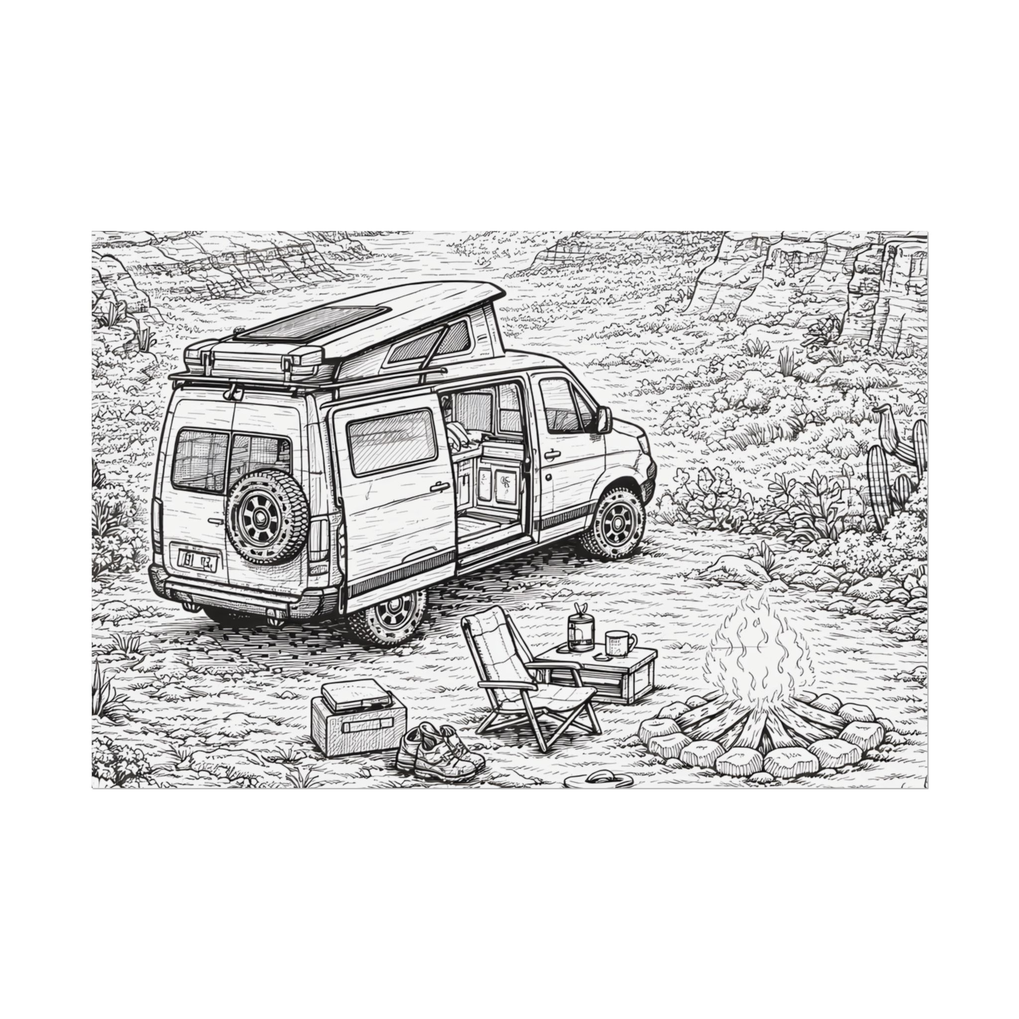 11721146263979582247_2048-1.jpeg Campervan Poster — Vintage RV Camping Landscape Wall Art
