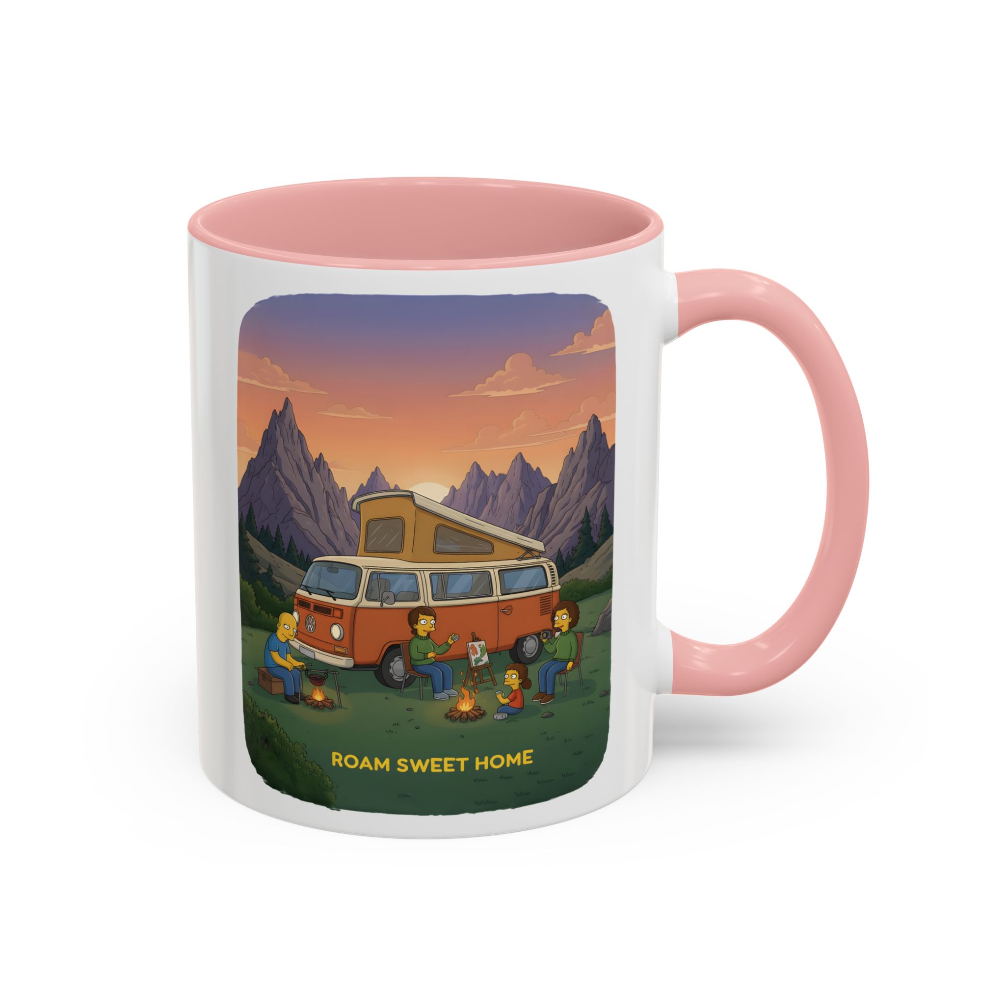 Accent Coffee Mug (11, 15oz) — "Roam Sweet Home" Design Sitcom-Line