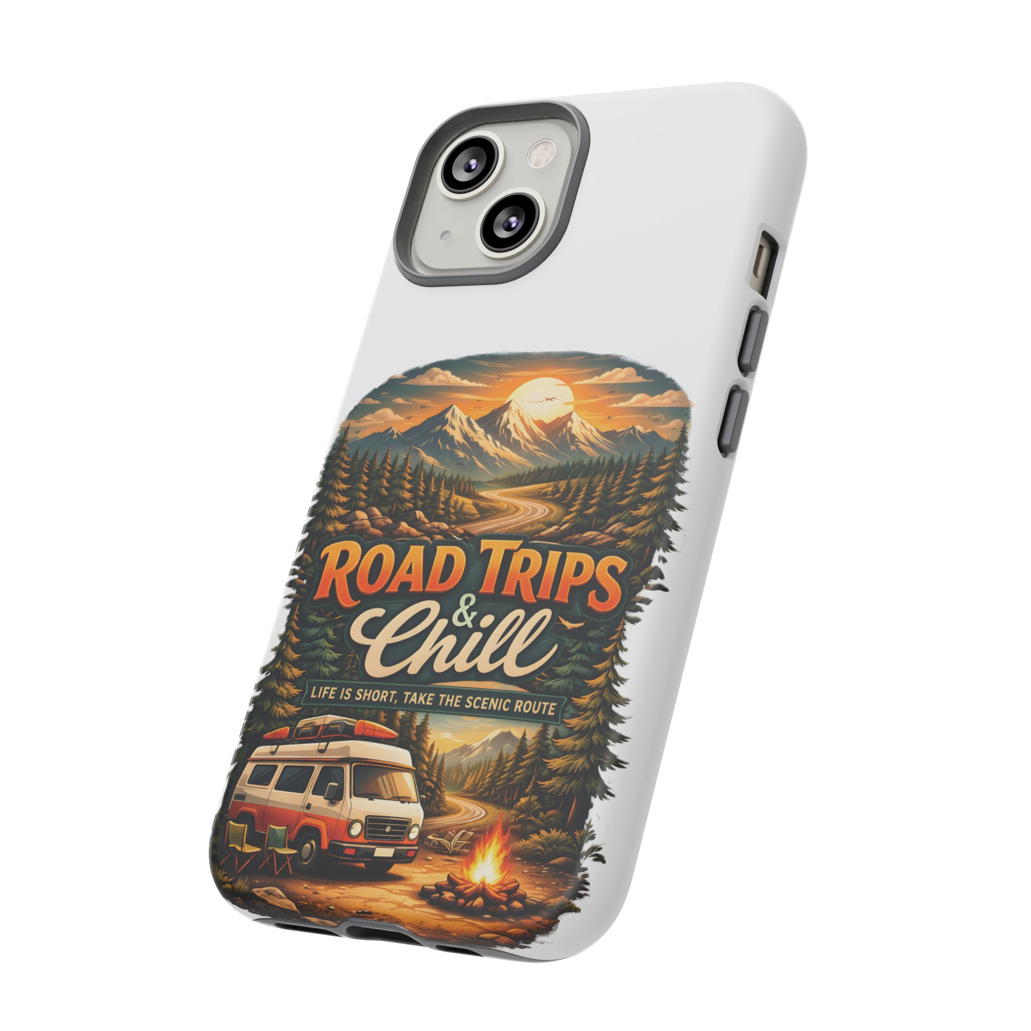 Phone Case — "Road Trips and Chill" (Design Scenic-Line)