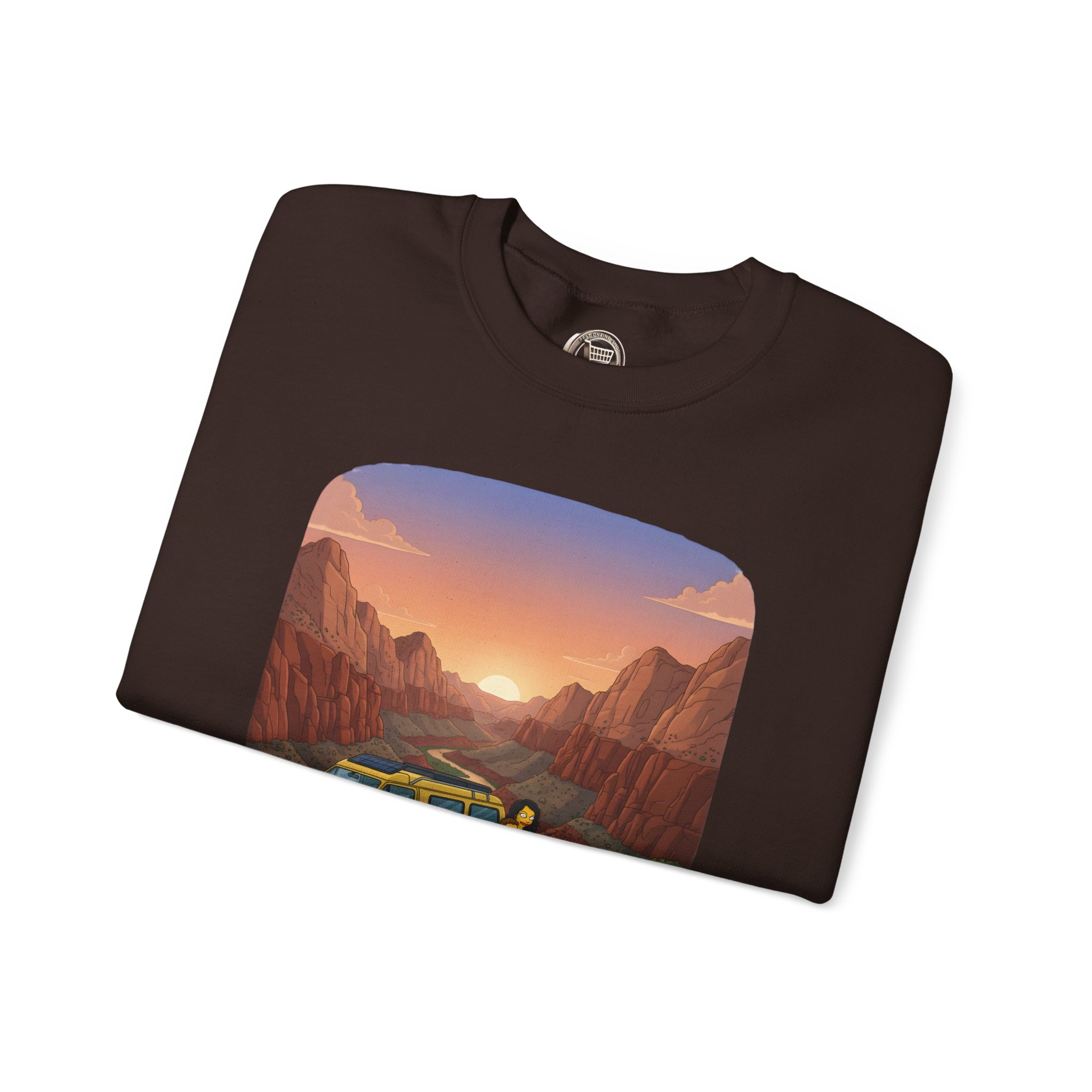 Unisex Heavy Blend™ Crewneck Sweatshirt — "Home Is Where You Park It" Design Sitcom-Line