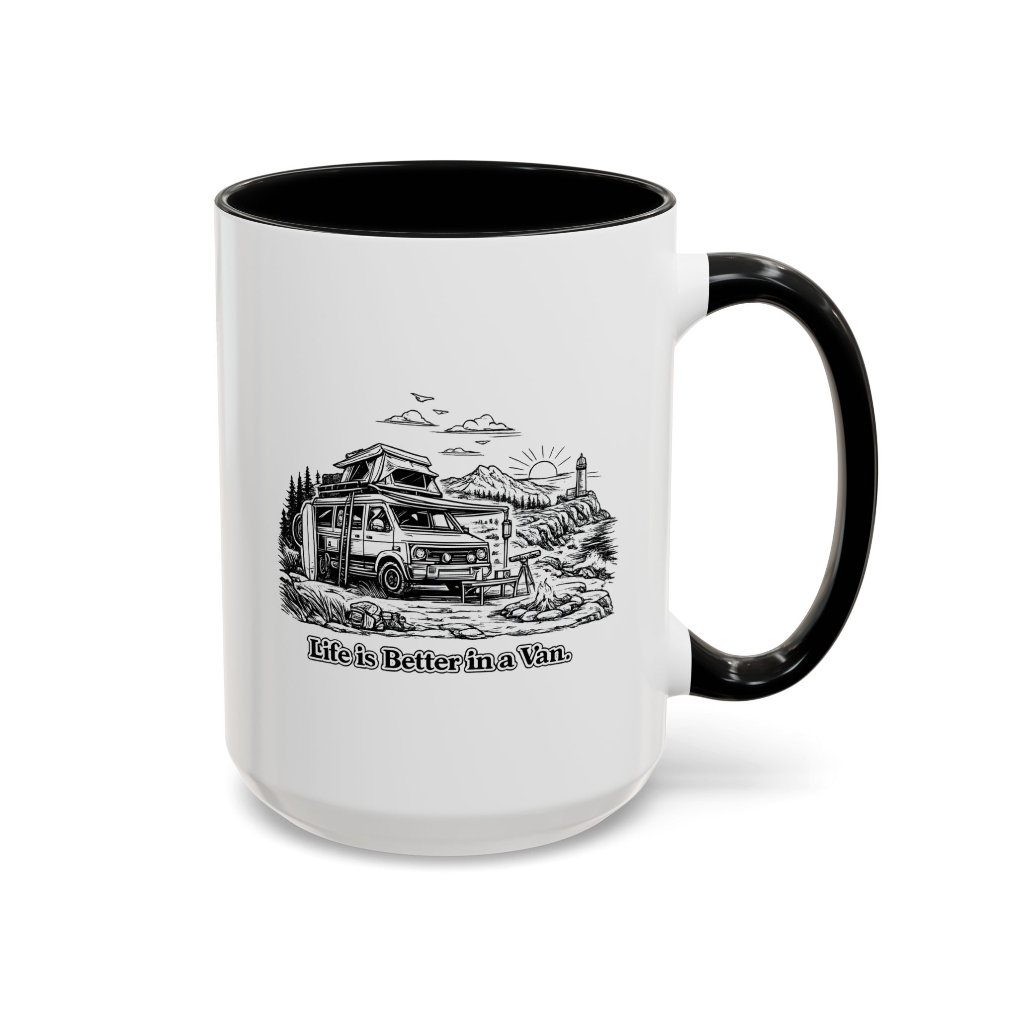 11747448646316905065_2048.jpeg Accent Coffee Mug (11, 15oz) — "Life Is Better In A Van" Design Minimal-Line