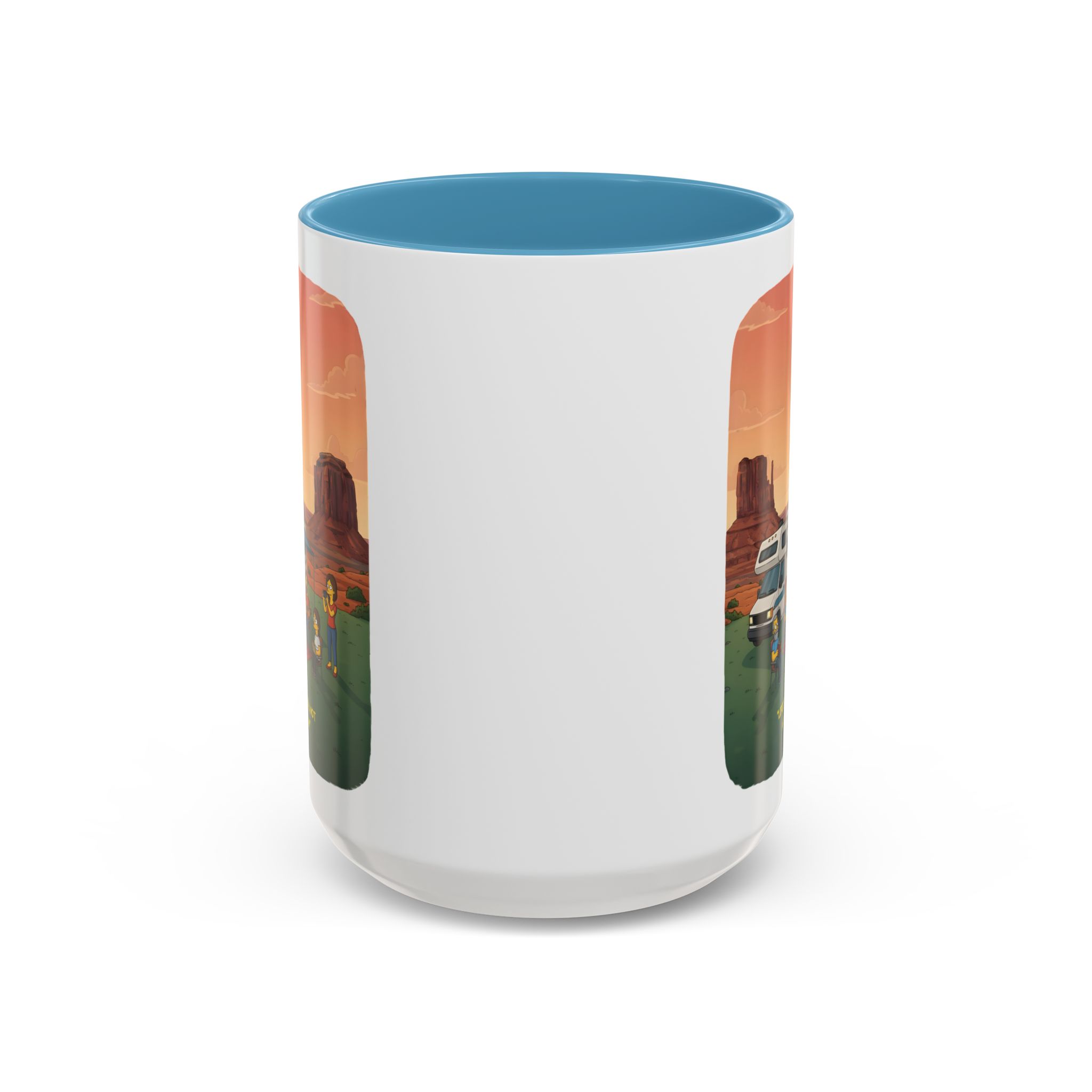 Accent Coffee Mug (11, 15oz) — "Life Is A Journey-Not A Destination" Design Sitcom-Line