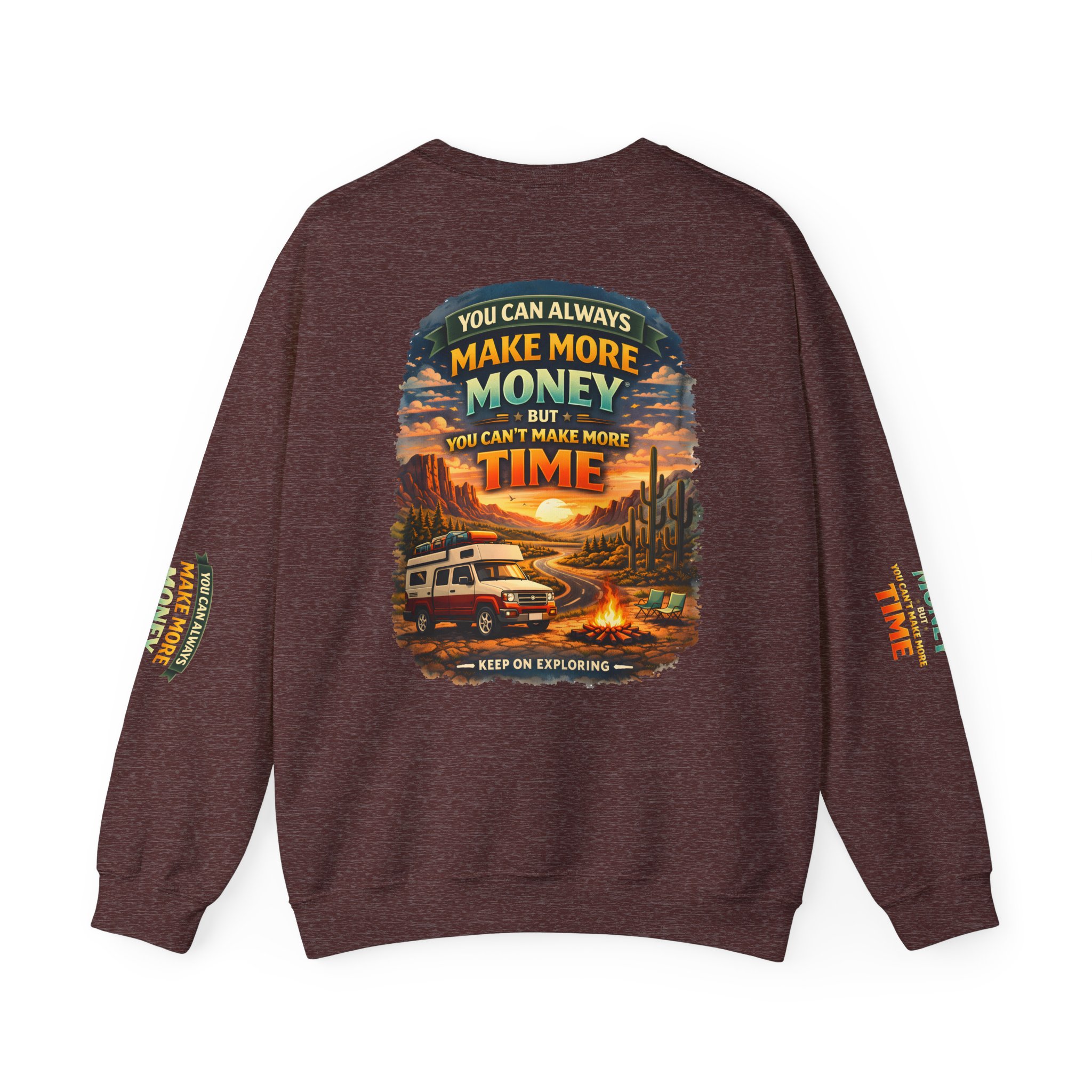 Unisex Heavy Blend™ Crewneck Sweatshirt — "You Can Always Make More Money" Design Scenic-Line