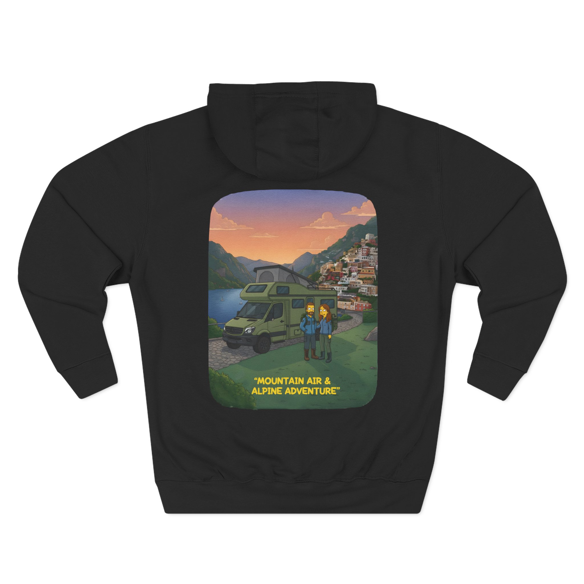 11757402341095994155_2048.jpeg Three-Panel Fleece Hoodie - "Mountain Air And Alpine Adventure"" Design Sitcom-Line