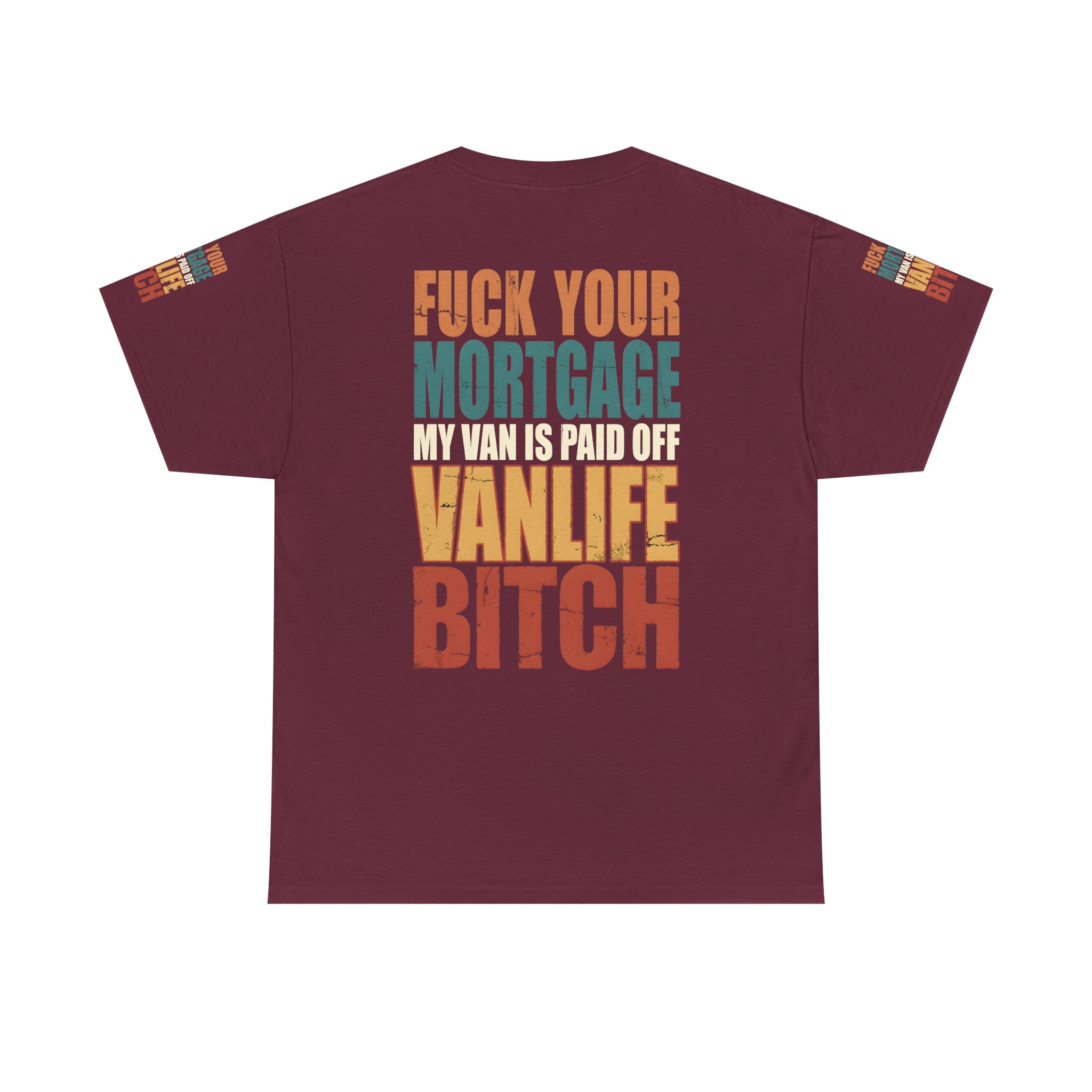 Unisex Heavy Cotton Tee — "Fuck Your Mortgage" Design F**K-Line