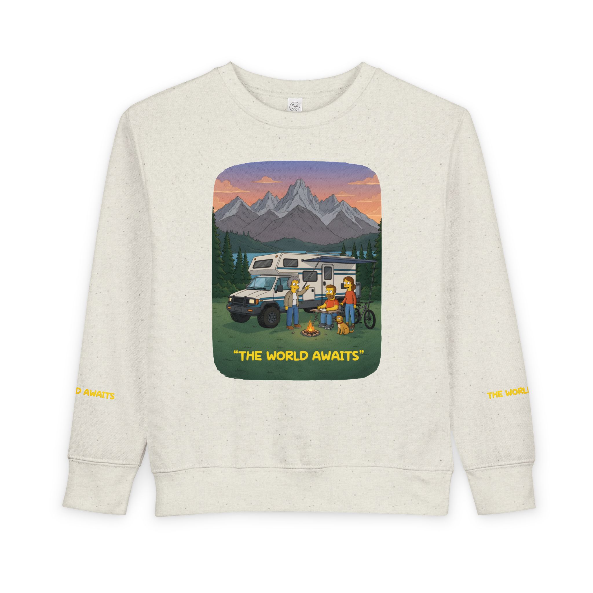 Toddler Sweatshirt - "The World Awaits" (Design Sitcom-Line)