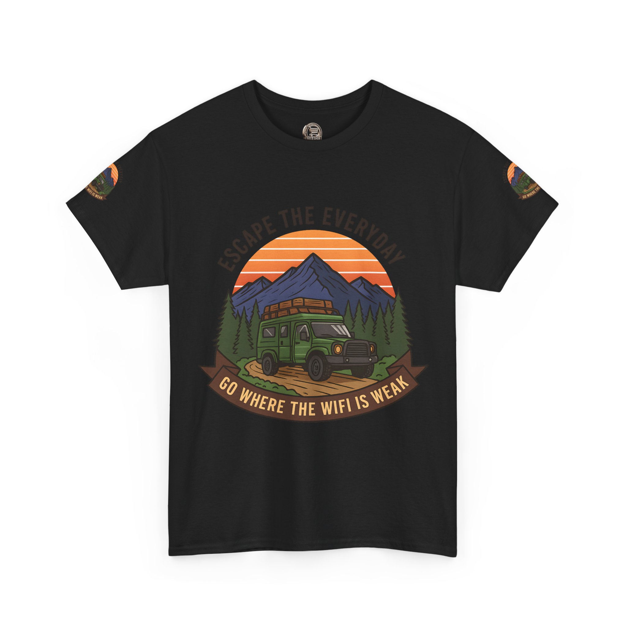 11784001378897948519_2048.jpeg Unisex Heavy Cotton Tee — "Go Where the WiFi Is Weak" Adventure Shirt
