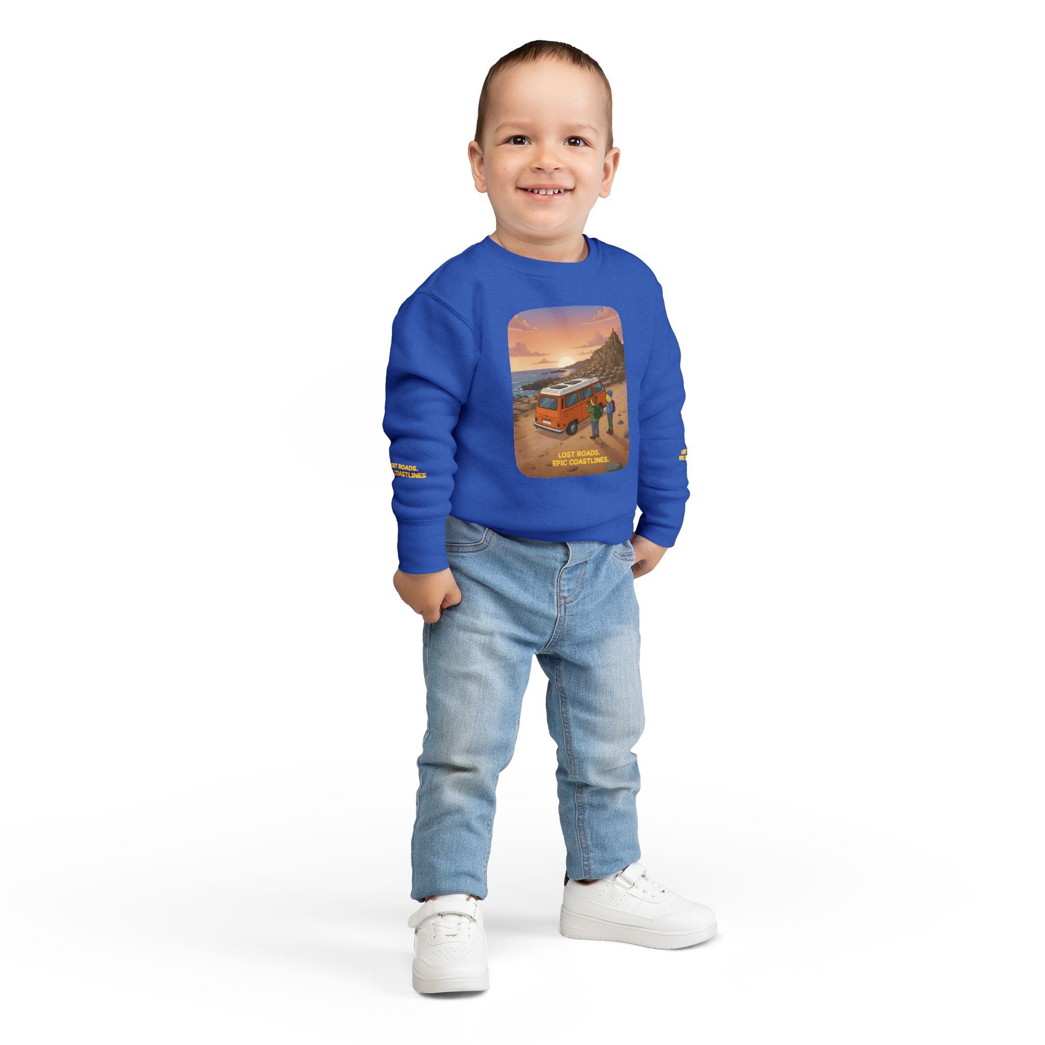11785211879232338716_2048-1.jpeg Toddler Sweatshirt - "Lost Roads Epic Coastlines" (Design Sitcom-Line)