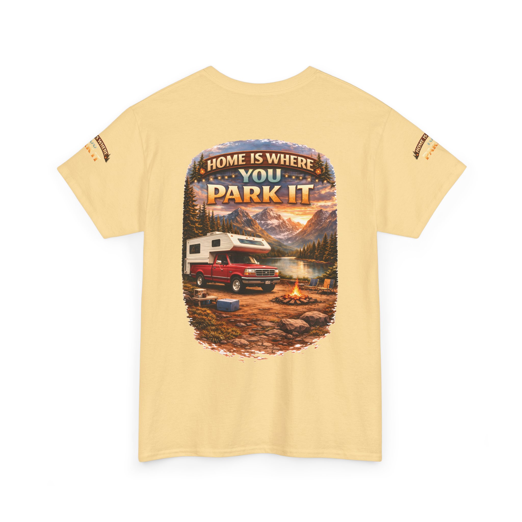 11791519945728034777_2048.jpeg Unisex Heavy Cotton Tee — "Home Is Where You Park It" Design Scenic-Line
