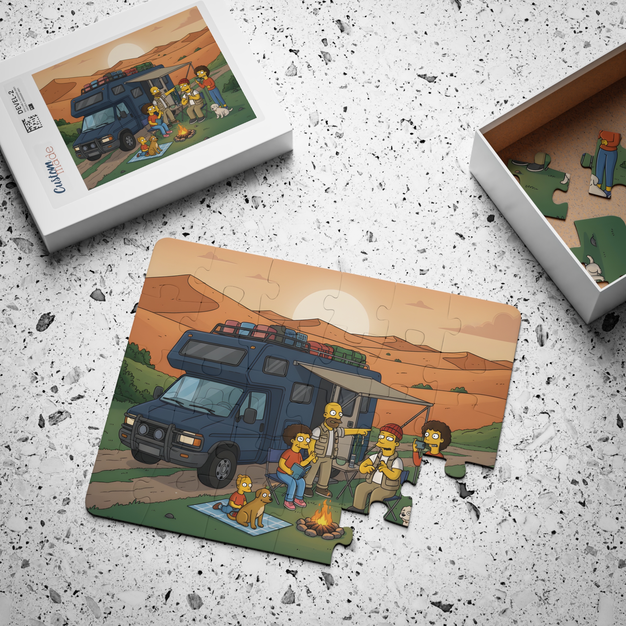 Kids' 30‑Piece Camping Puzzle —  Scenic RV Campfire Jigsaw