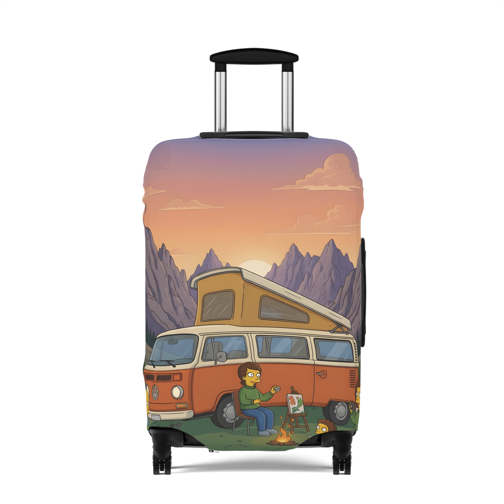 1181968769772700996_2048.jpeg Luggage Cover — Adventure Camper Sketch Travel Suitcase(Design Sitcom-Line)