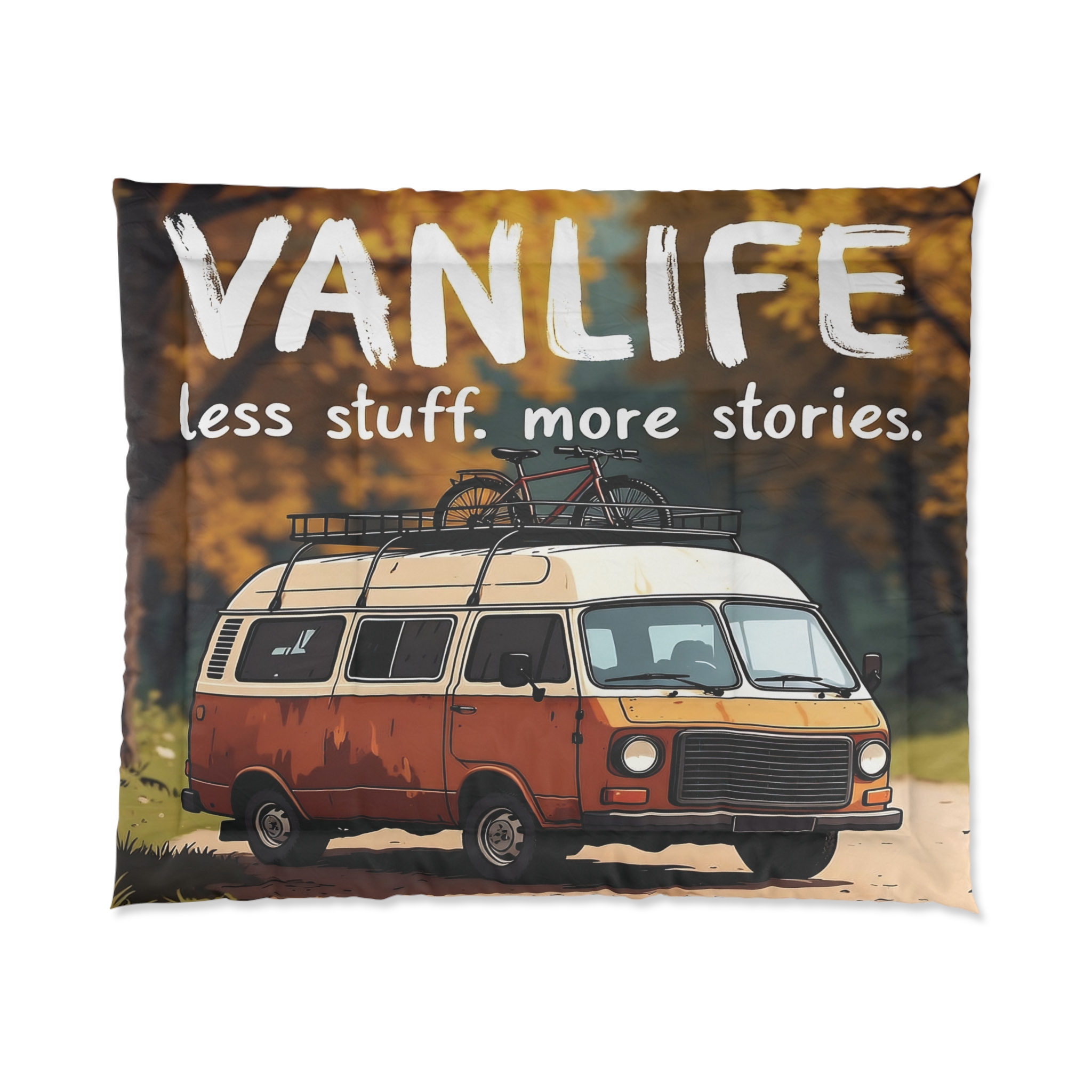 Comforter - "Vanlife -Less Stuff, More Stories" Camper Van Bedding