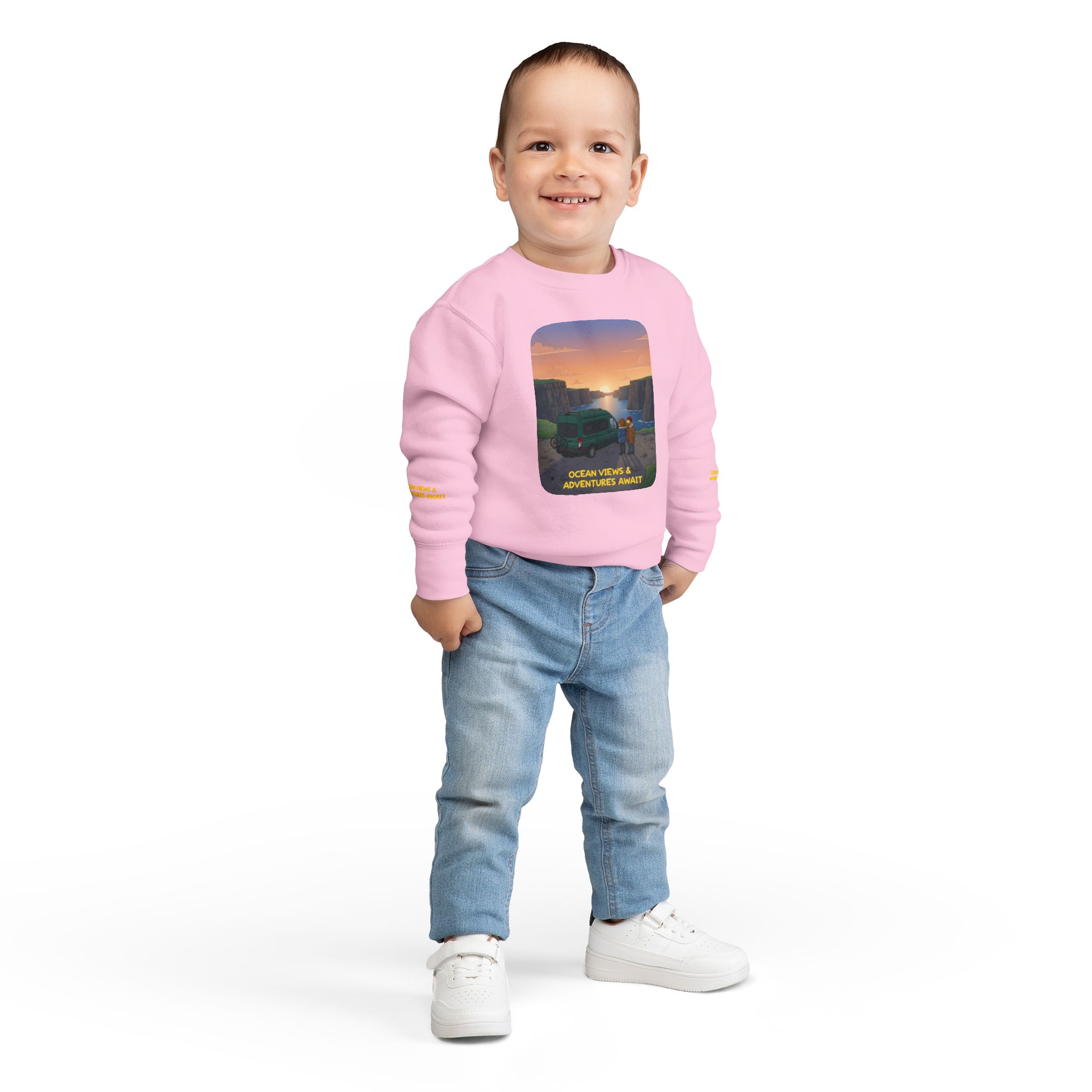 11833534739748159696_2048-1.jpeg Toddler Sweatshirt - "Ocean Views-Adventures Awaits" (Design Sitcom-Line)