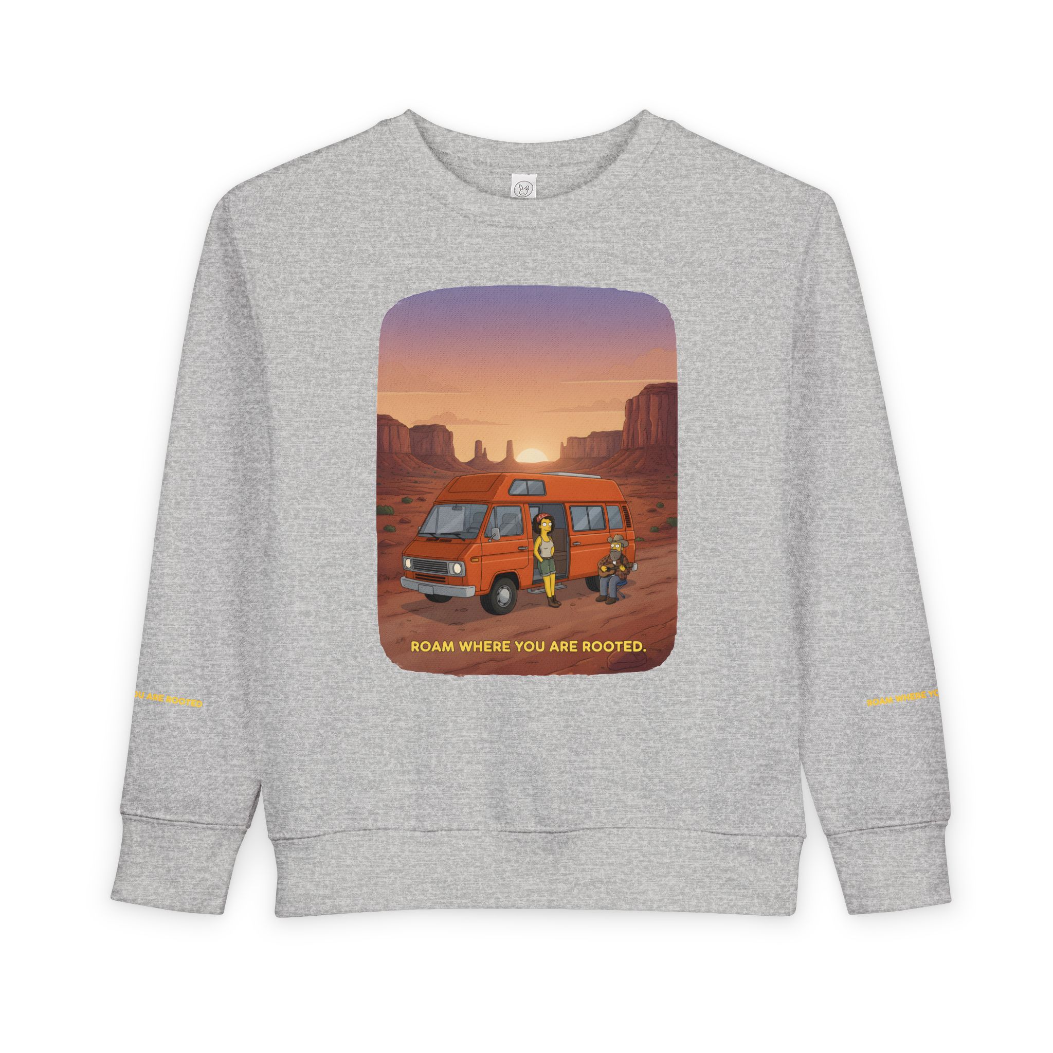 Toddler Sweatshirt - "Roam Where You Are Rooted" (Design Sitcom-Line)