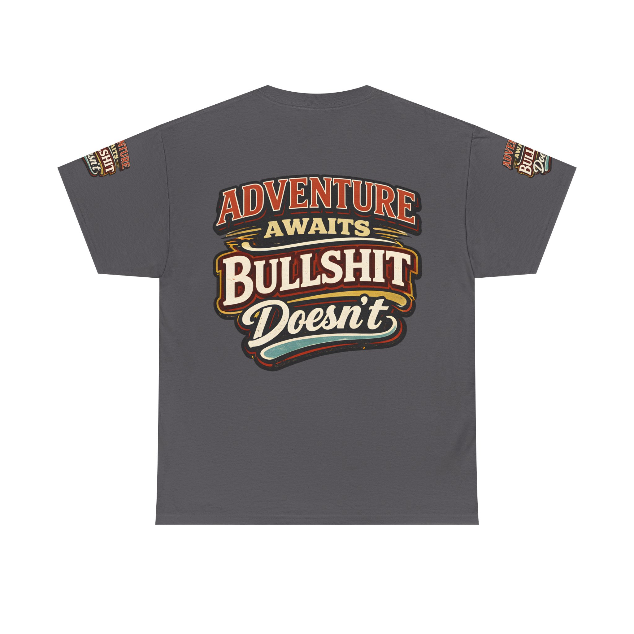 Unisex Heavy Cotton Tee — "Adventure Awaits" Design F**K-Line
