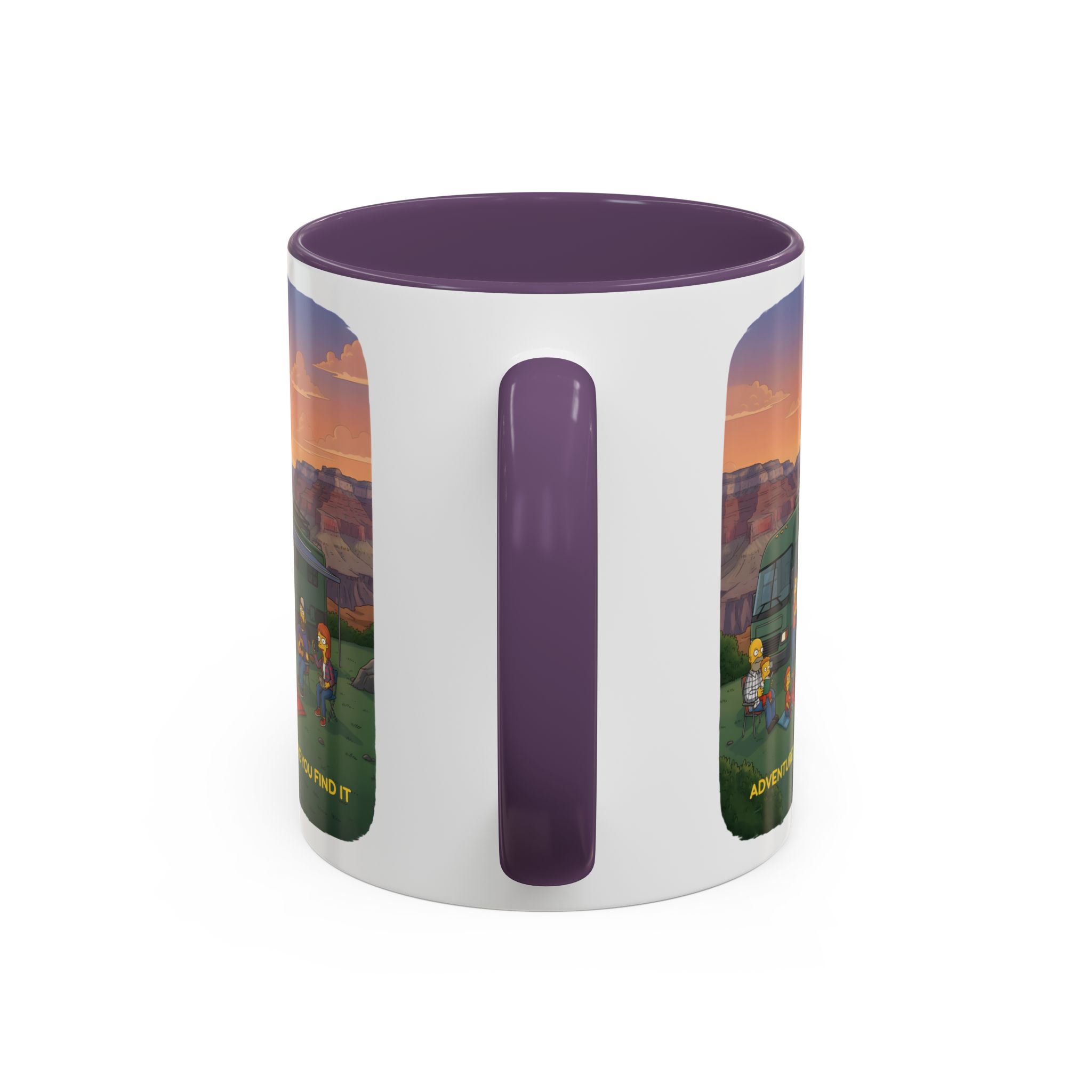 Accent Coffee Mug (11, 15oz) — "Adventure Is Where You Find It" Design Sitcom-Line