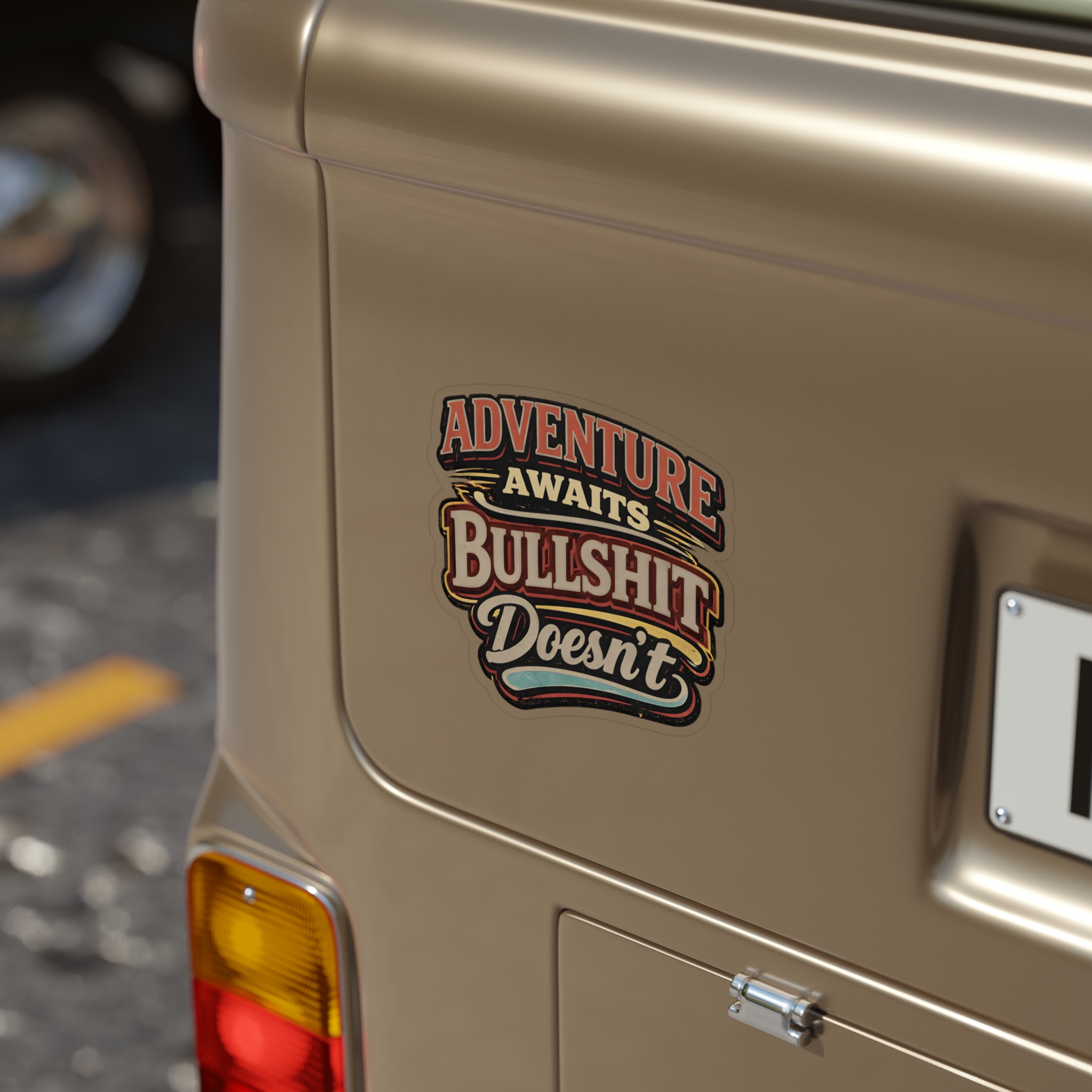 Transparent Outdoor Stickers – "Adventure Awaits" Design F**K-Line